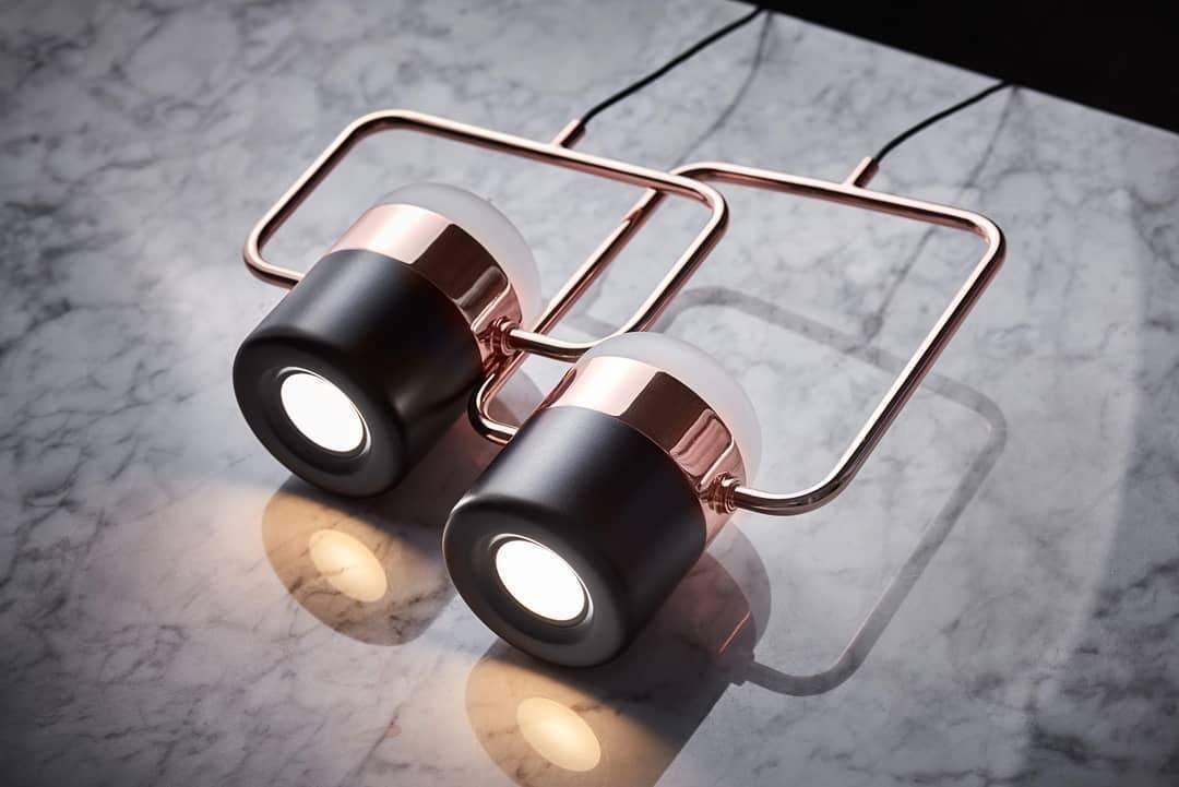 Solara Pendelleuchte Verstellbares Glas mit Messing-Letslighting