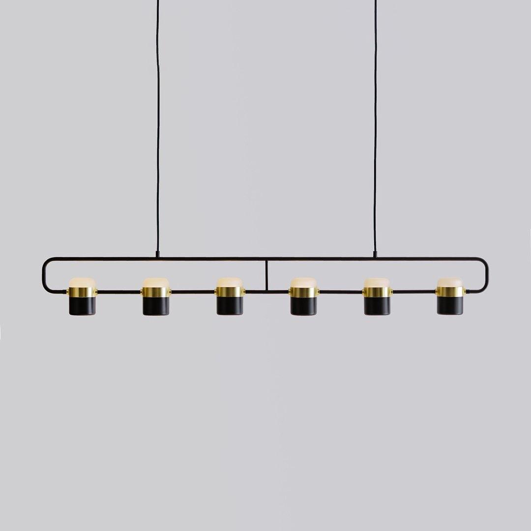 Solara Pendelleuchte Verstellbares Glas mit Messing-Letslighting