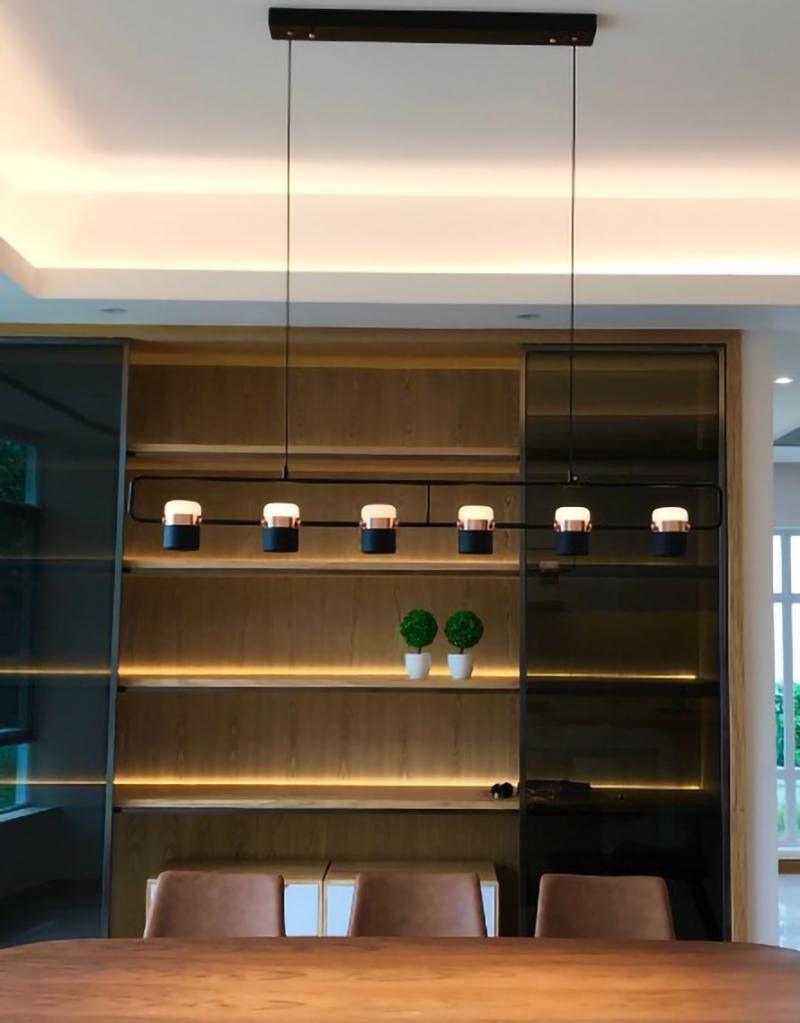 Solara Pendelleuchte Verstellbares Glas mit Messing-Letslighting