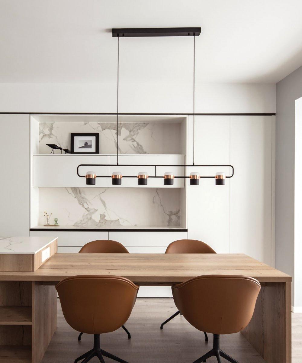 Solara Pendelleuchte Verstellbares Glas mit Messing-Letslighting