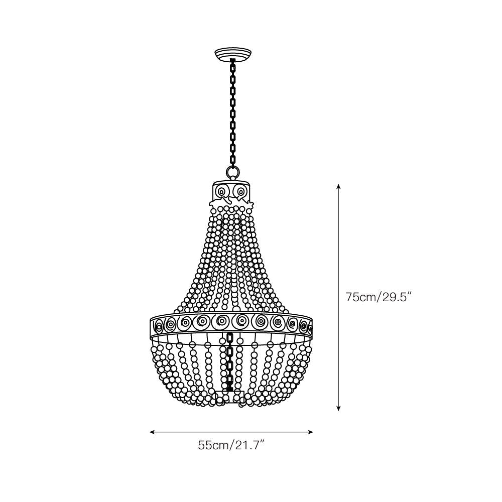 Ulvararis Postmodern Luxus Perlen Holz Kronleuchter-Letslighting