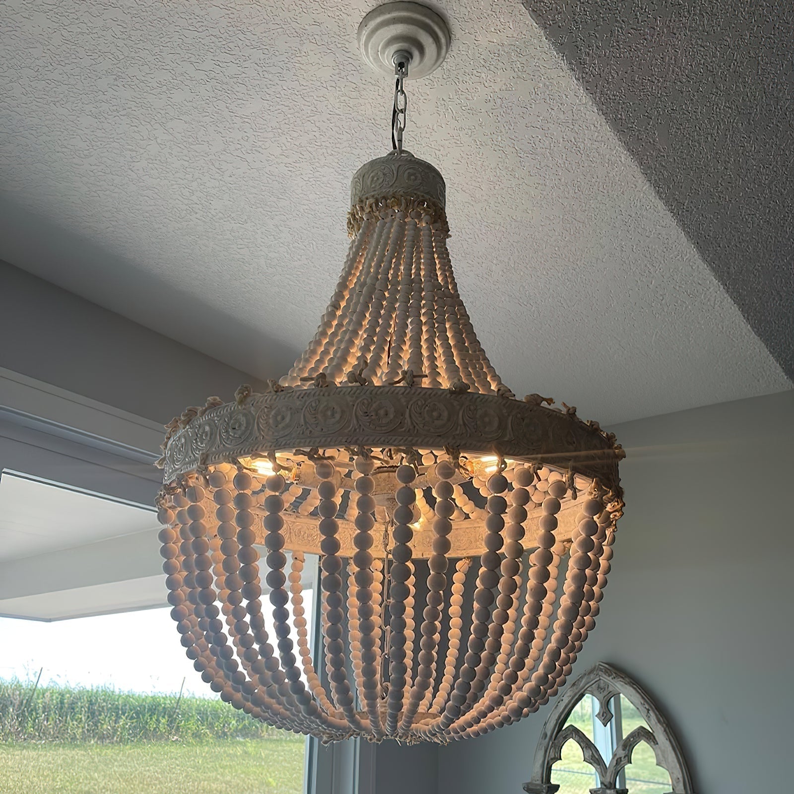 Ulvararis Postmodern Luxus Perlen Holz Kronleuchter-Letslighting
