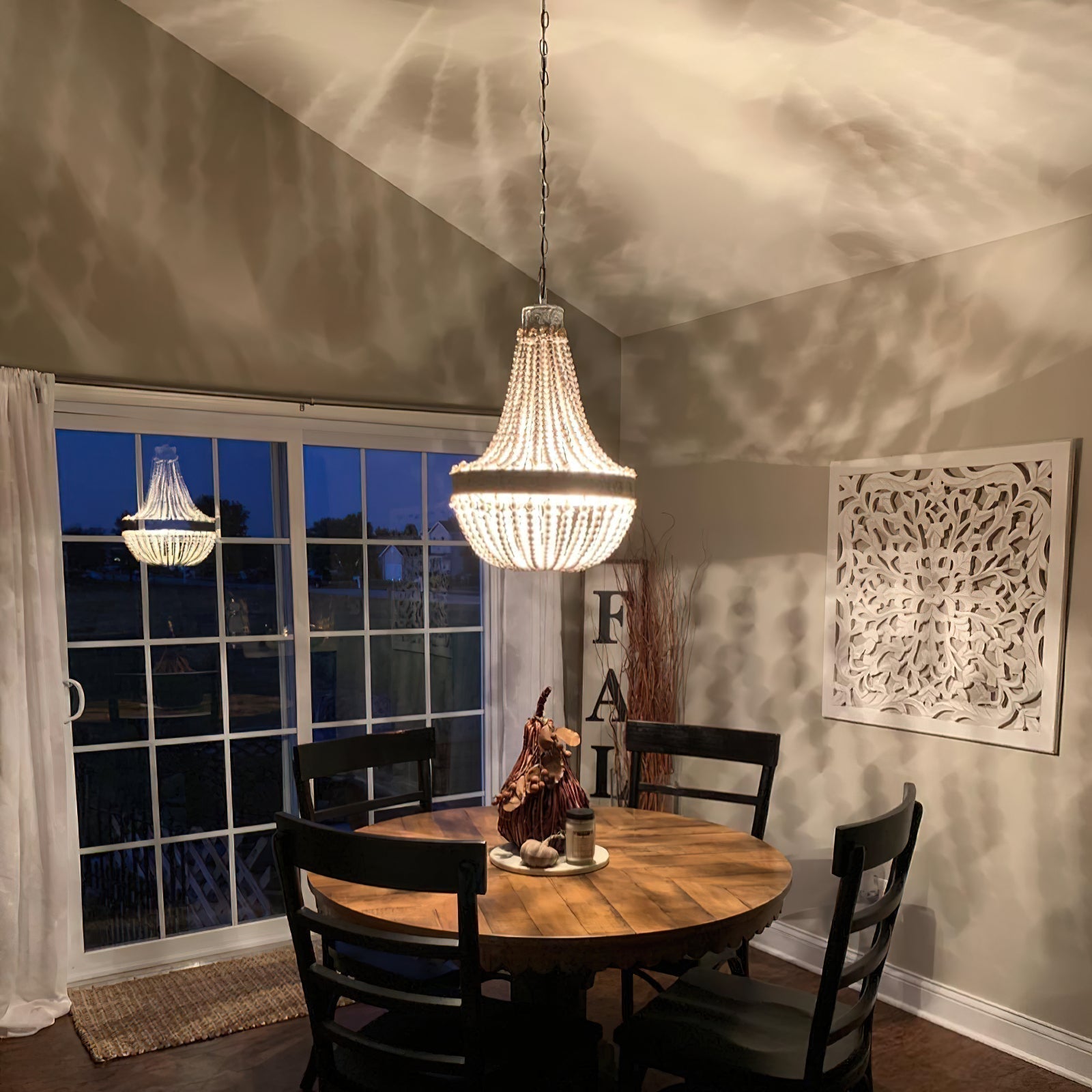 Ulvararis Postmodern Luxus Perlen Holz Kronleuchter-Letslighting