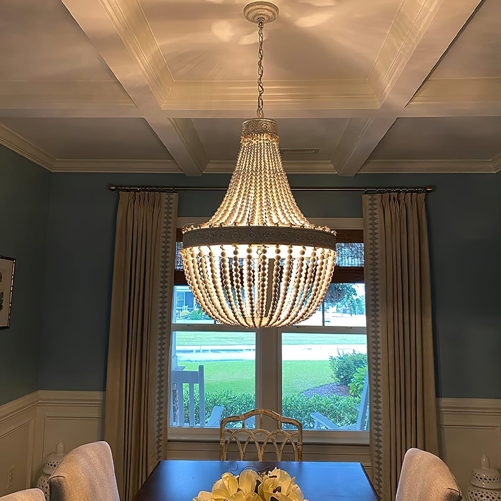 Ulvararis Postmodern Luxus Perlen Holz Kronleuchter-Letslighting