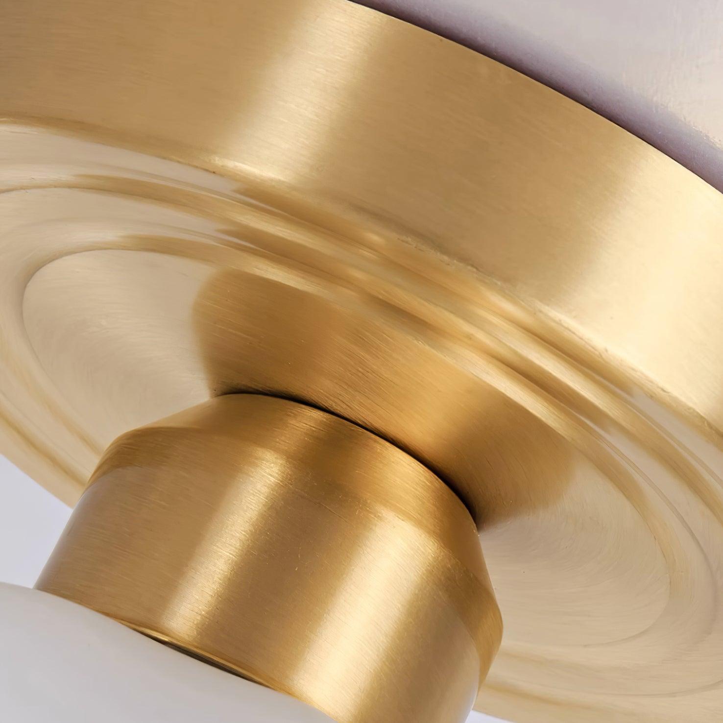 Avelin Brass Base and Opal Glass Flush Mount Ceiling Light - Letslighting