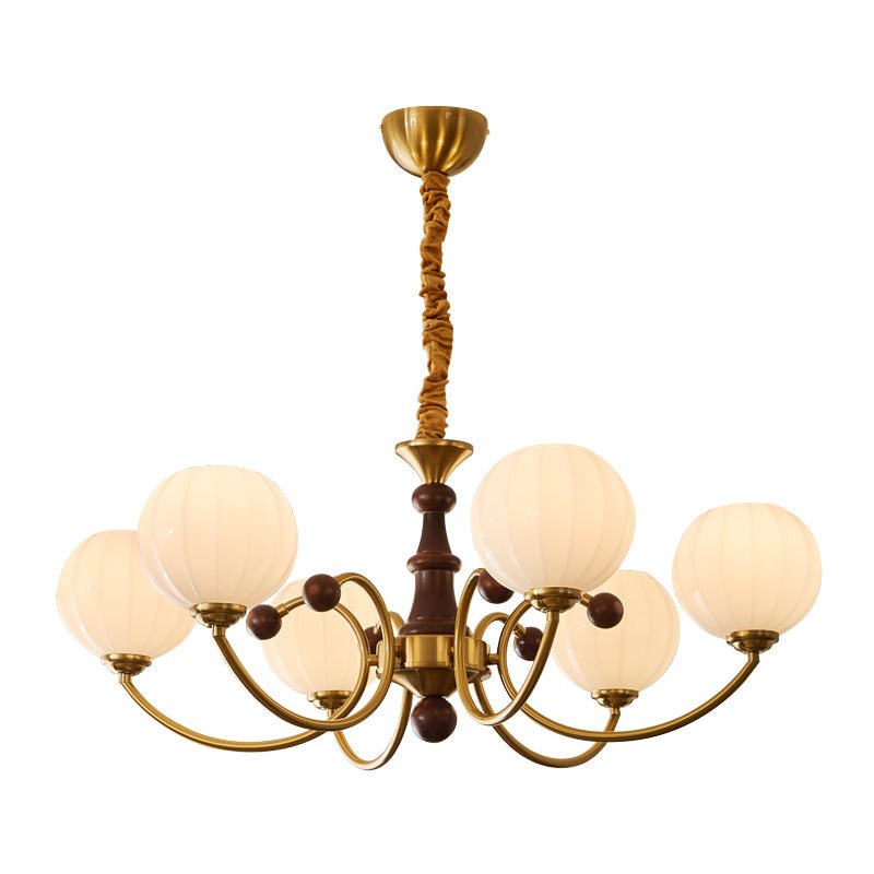 Omirara Traditioneller Eleganter Kronleuchter aus Vintage-Holz-Letslighting