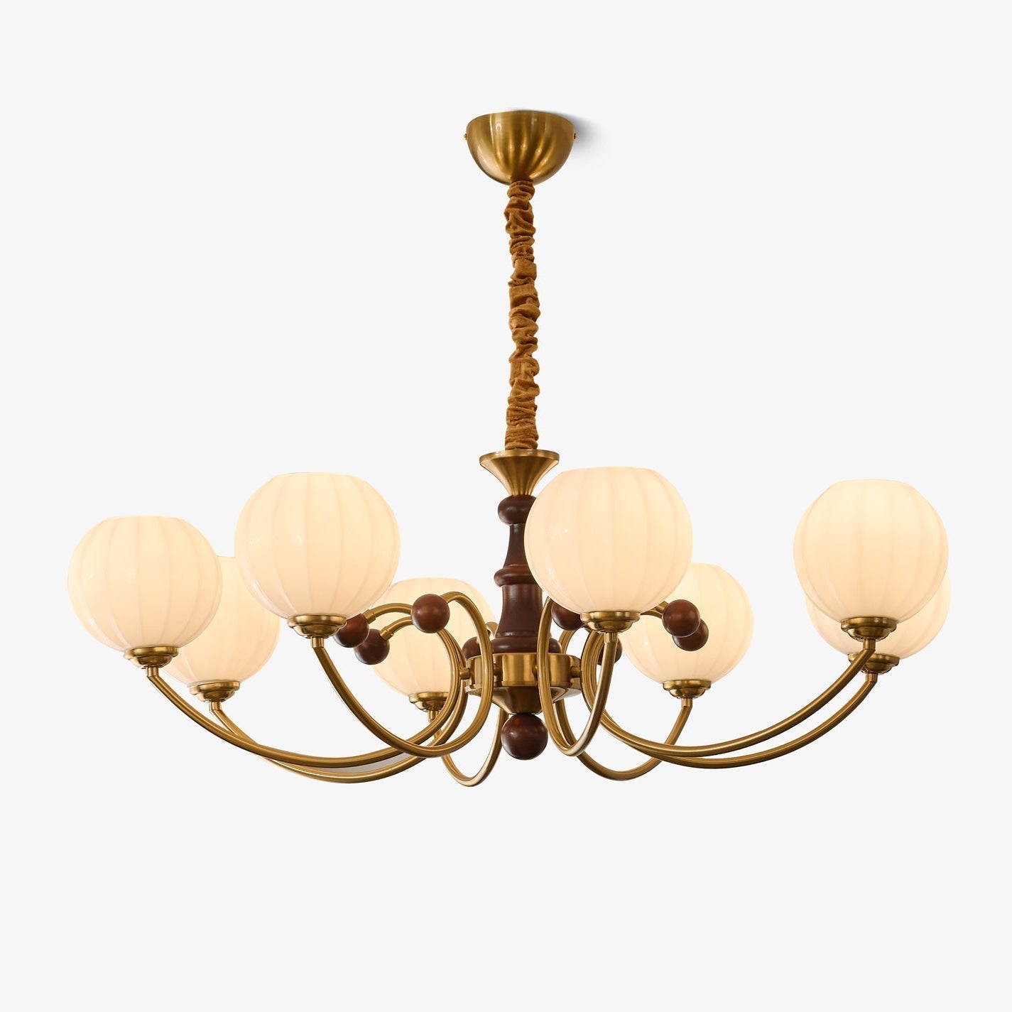 Omirara Traditioneller Eleganter Kronleuchter aus Vintage-Holz-Letslighting