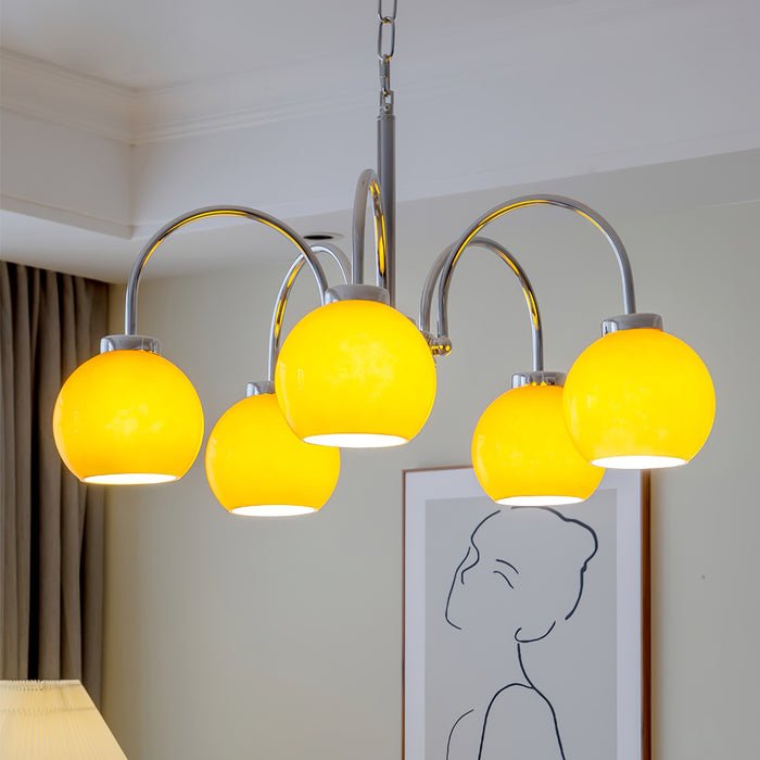 Lustra Kronleuchter Gelbe Glaskugeln-Letslighting