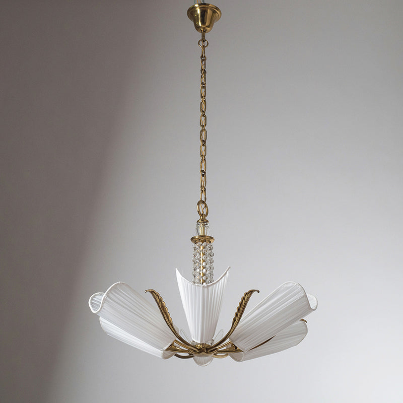 Arsole Stoff-Kristall-Kronleuchter-Letslighting