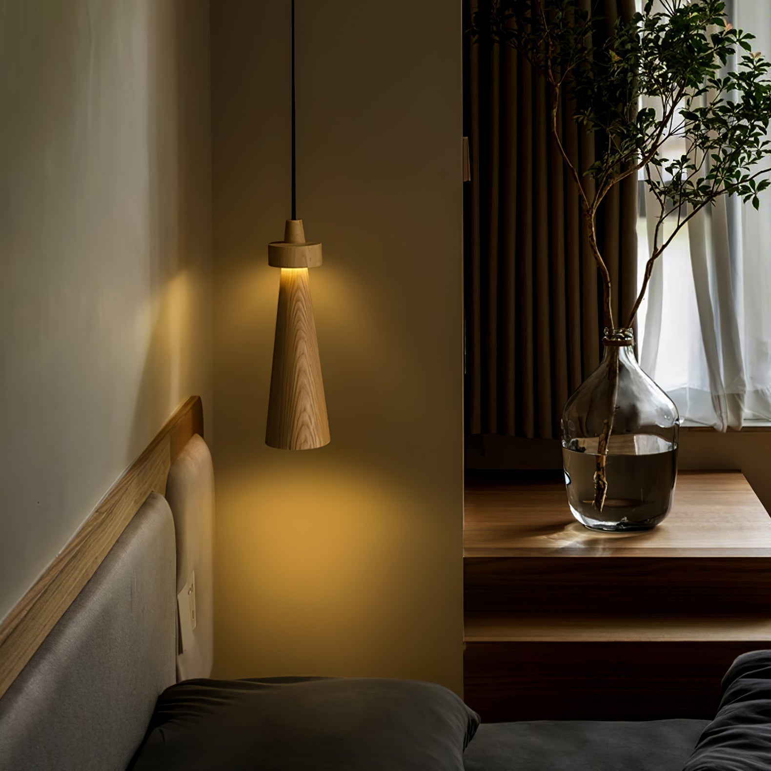 Taper Minimalistisch Holz Pendelleuchte Leuchte-Letslighting