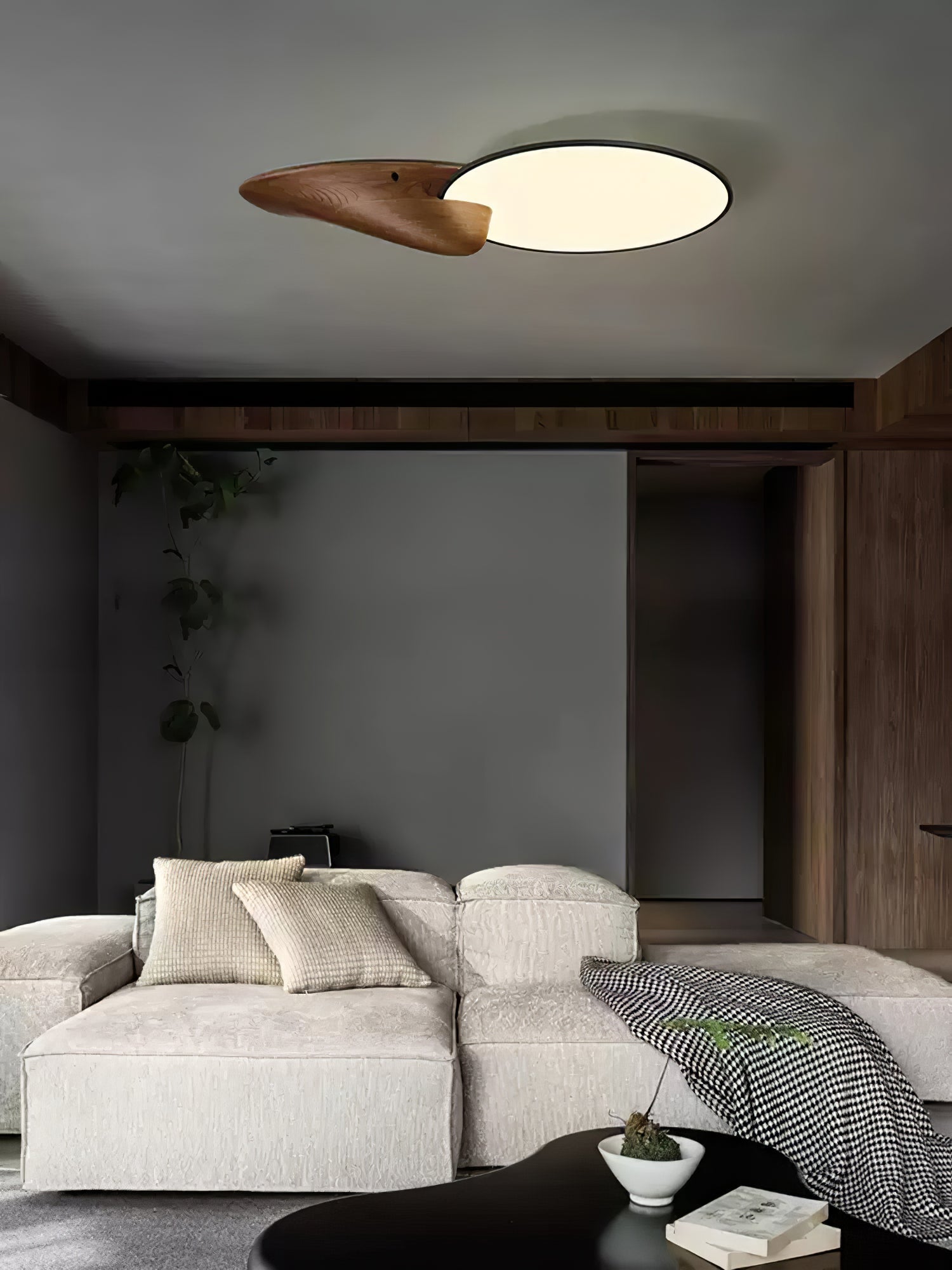 Zovenel Premium Elegance Peak Holz Deckenleuchte-Letslighting