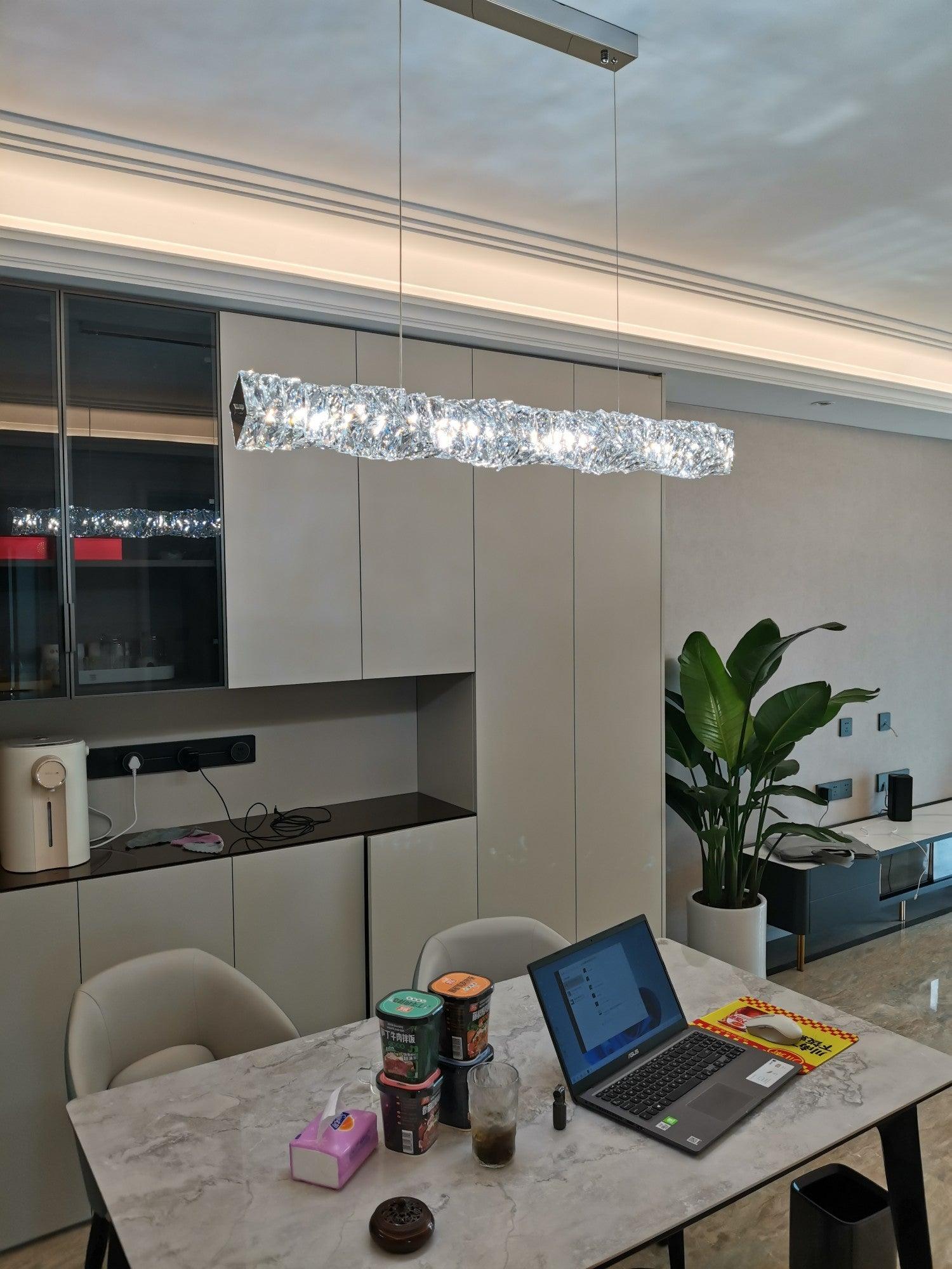 Stream Lang Kristall Pendelleuchte-Letslighting