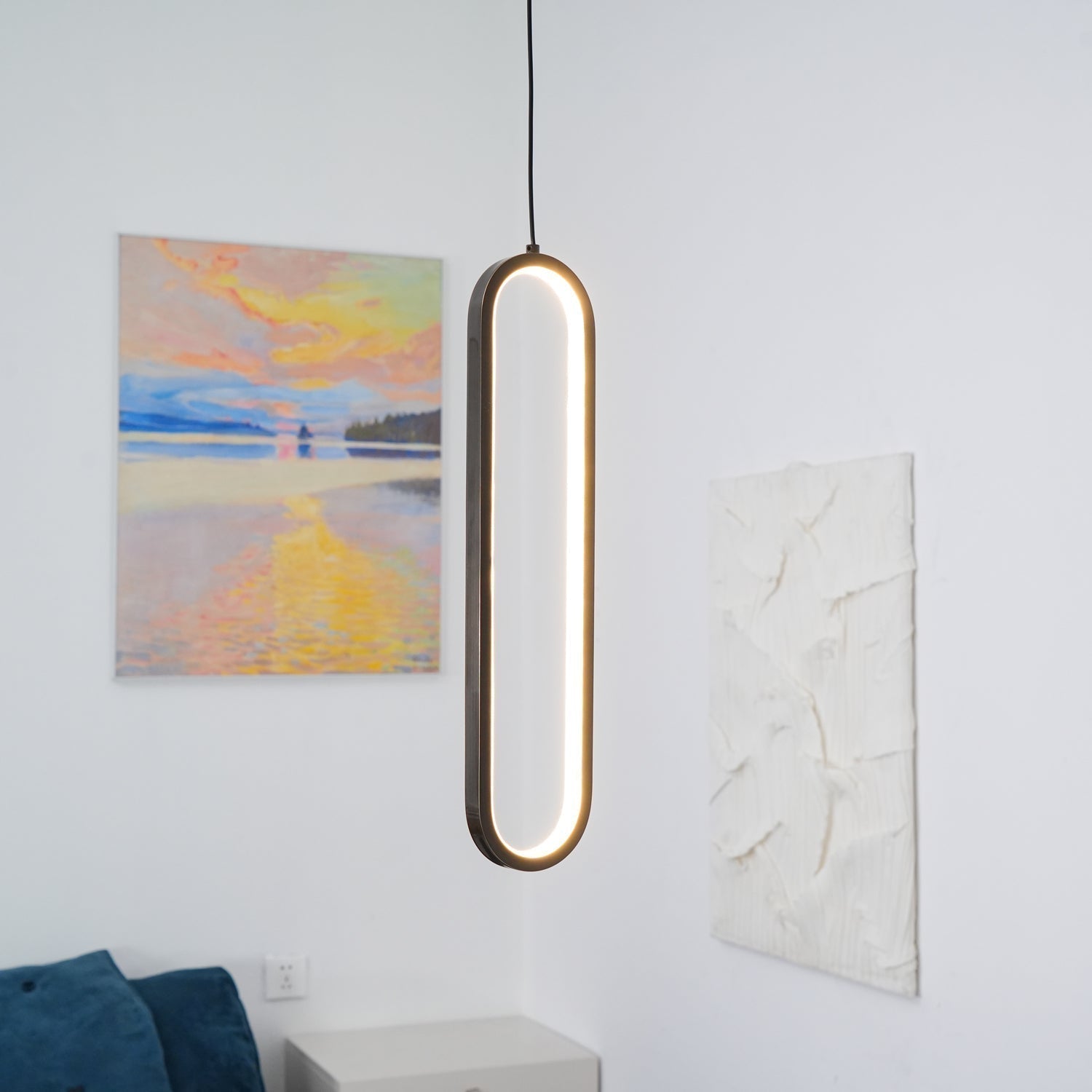 Long Oval LED Pendant Lamp - Blowlighting