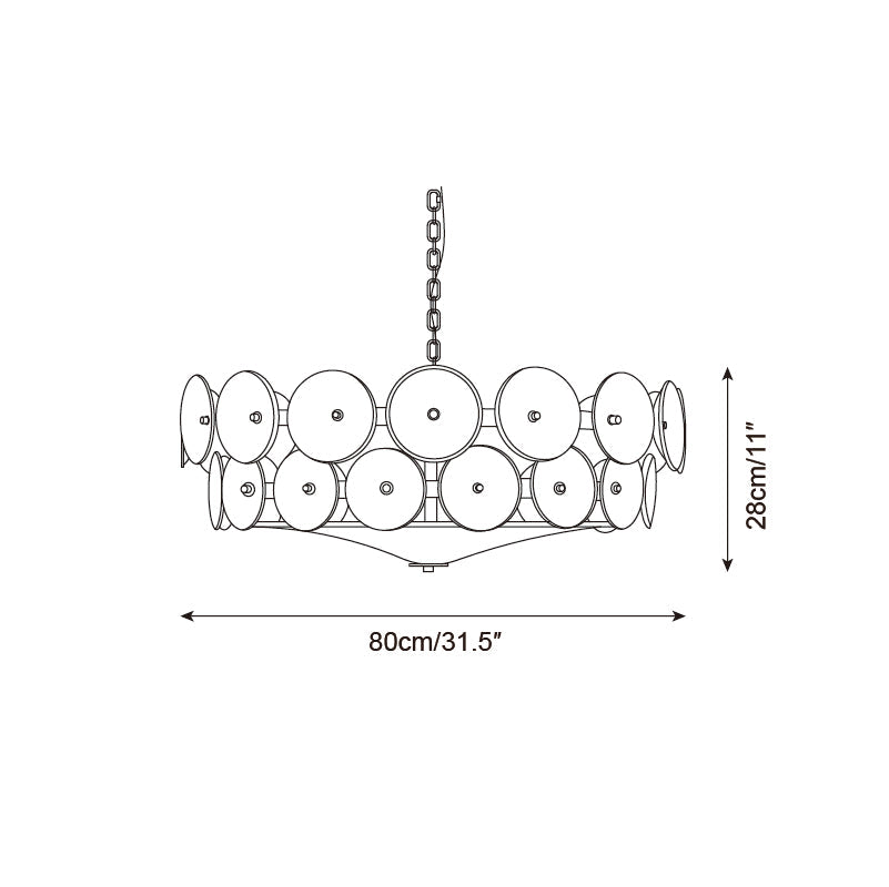 Ventilo Amber Glass Chandelier - Letslighting