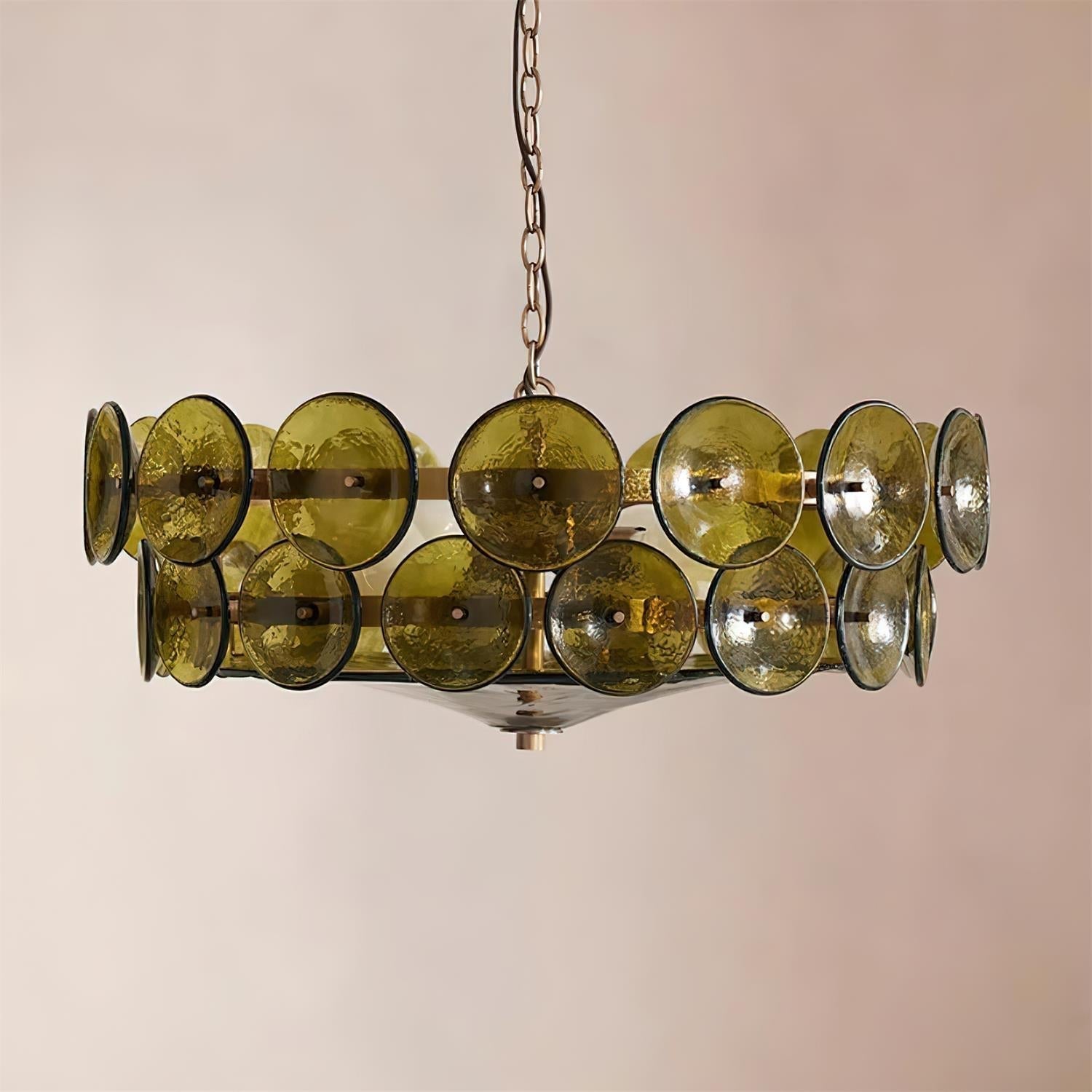 Ventilo Amber Glass Chandelier - Letslighting