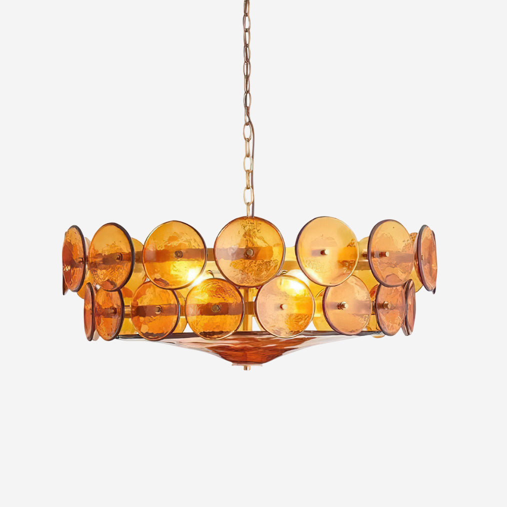 Ventilo Amber Glass Chandelier - Letslighting