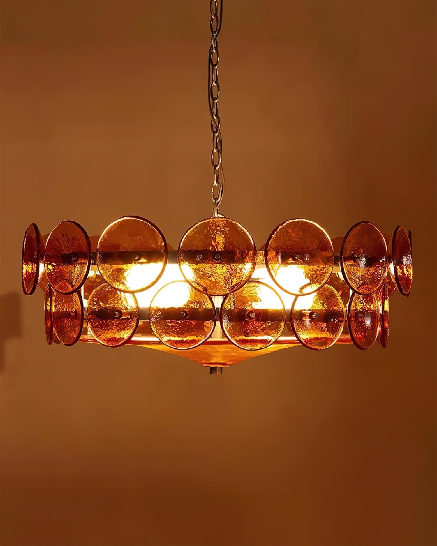 Ventilo Amber Glass Chandelier - Letslighting