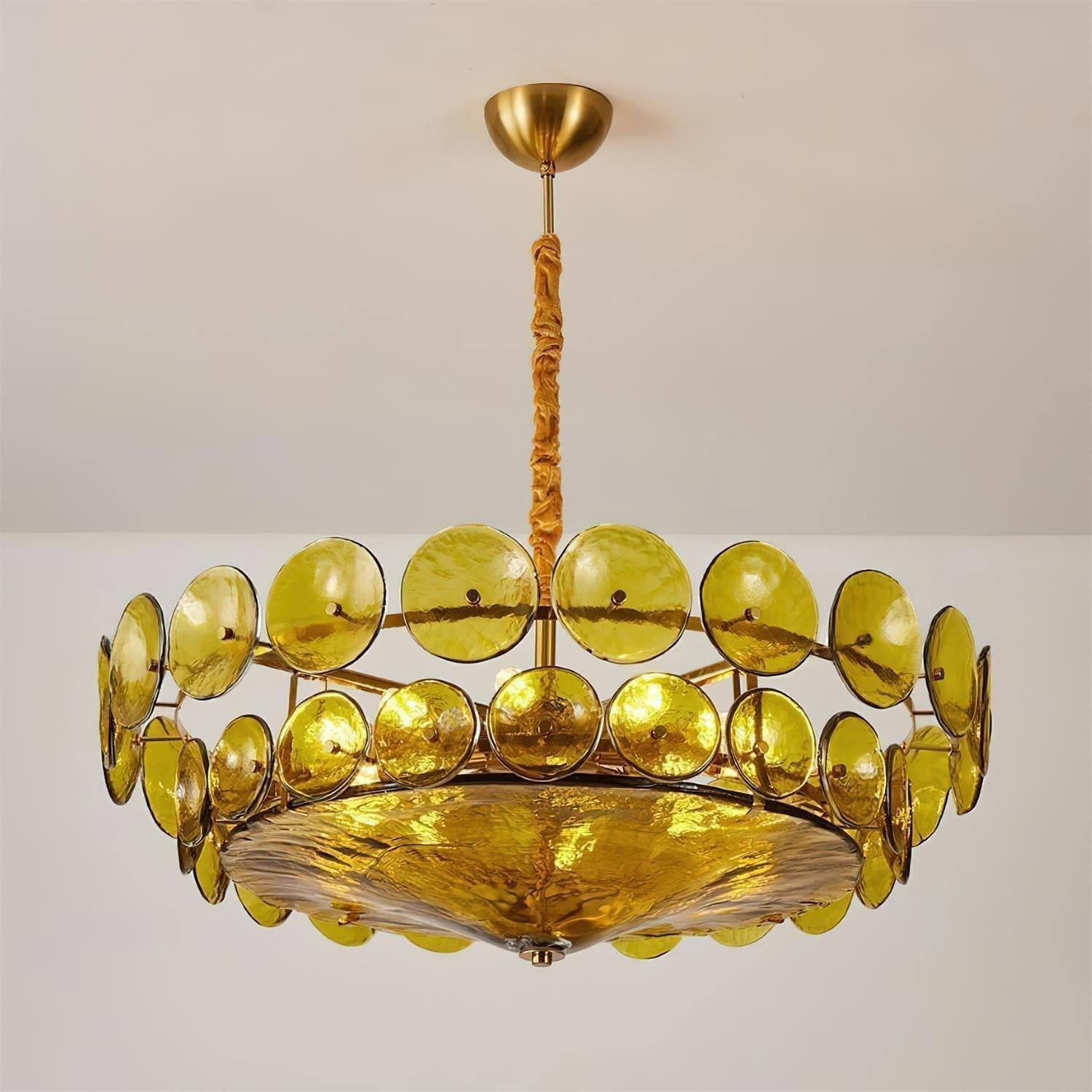Ventilo Amber Glass Chandelier - Letslighting