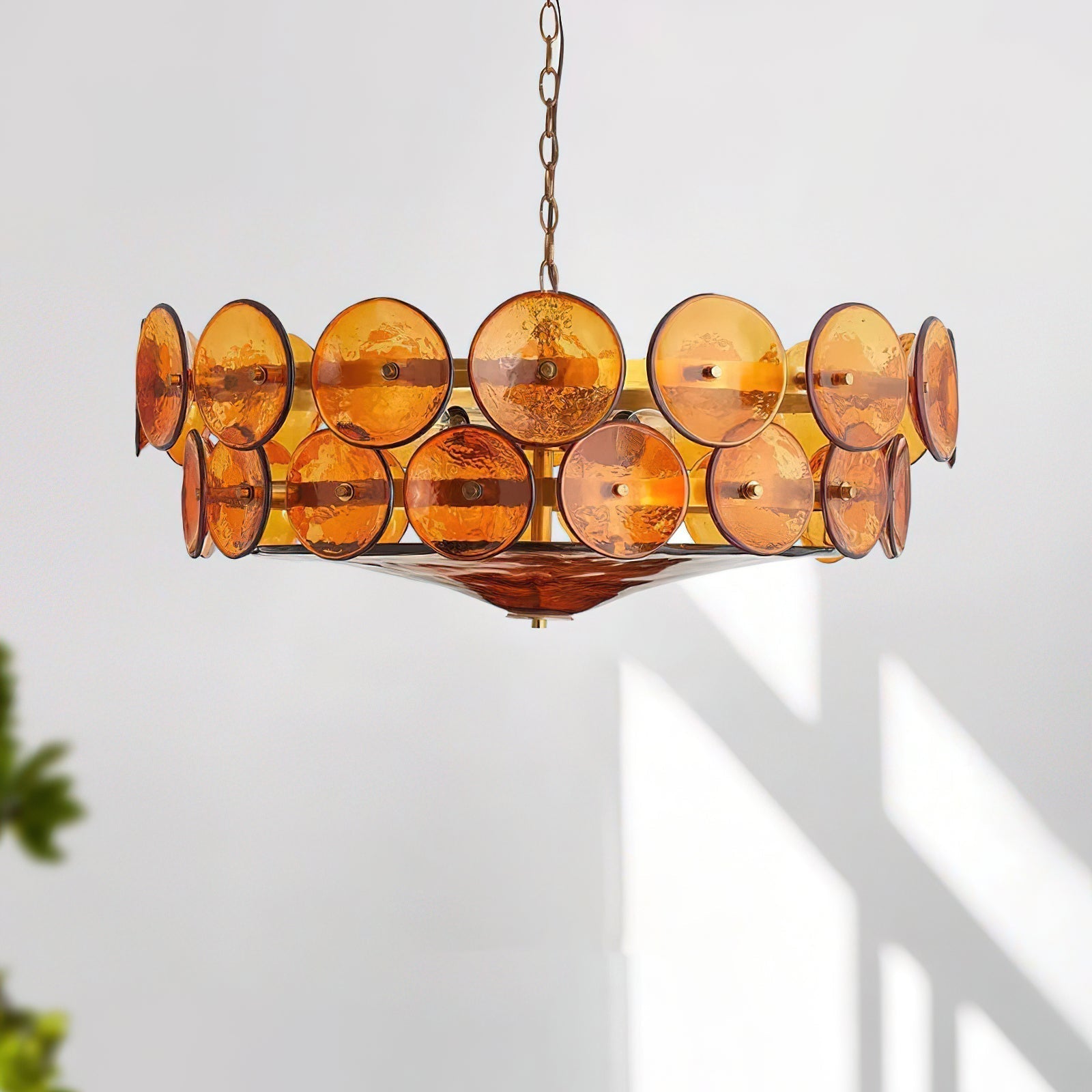 Ventilo Amber Glass Chandelier - Letslighting
