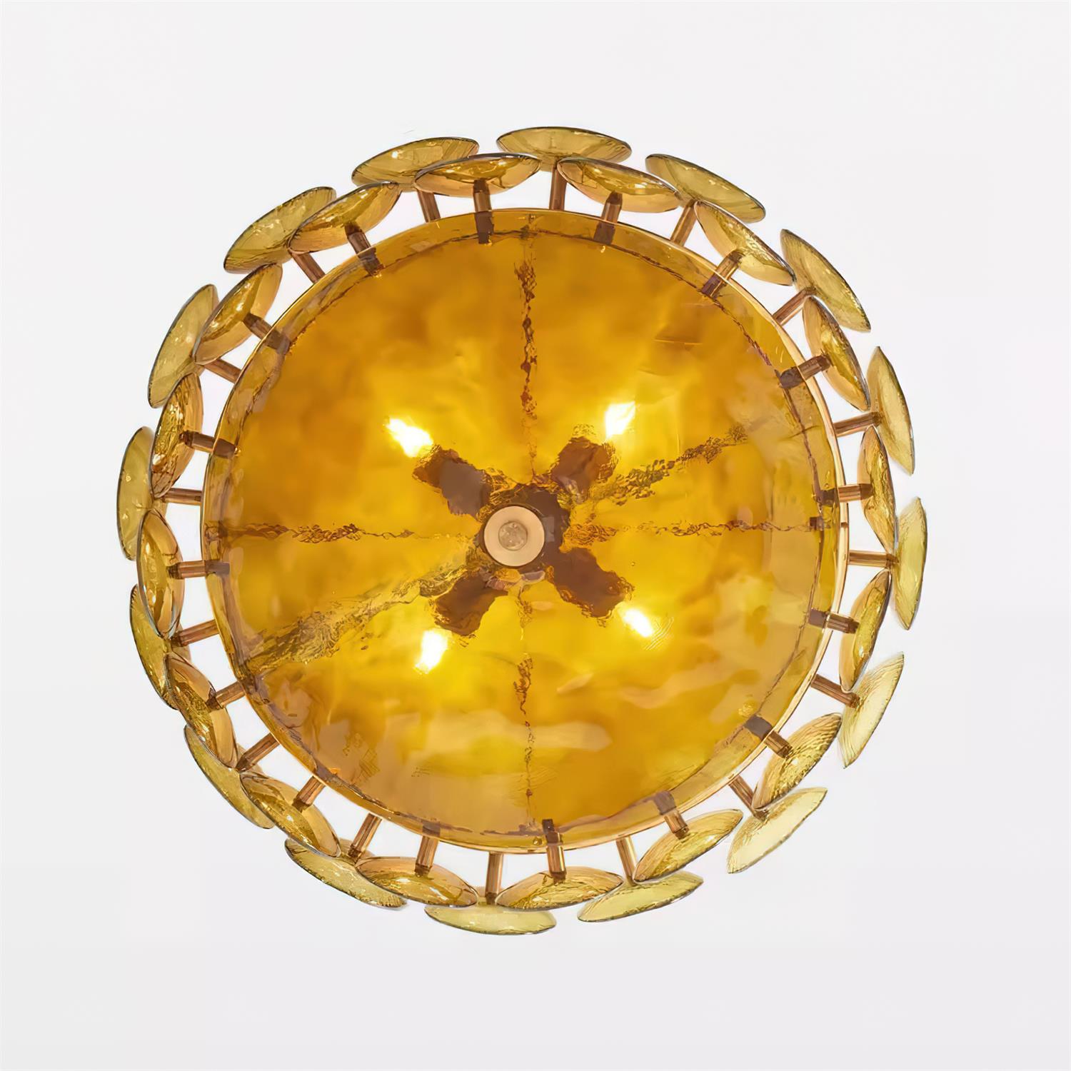 Ventilo Amber Glass Chandelier - Letslighting