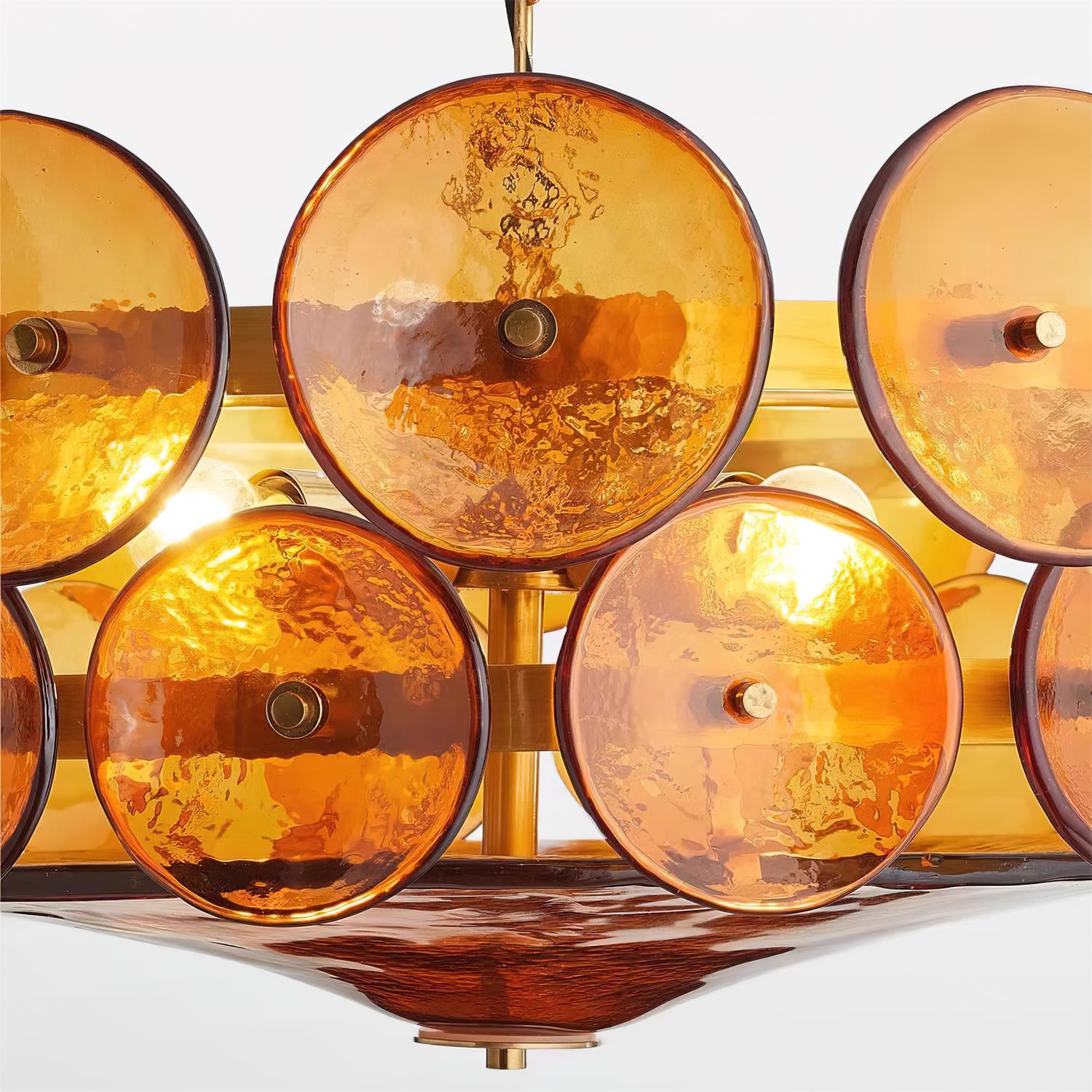Ventilo Amber Glass Chandelier - Letslighting