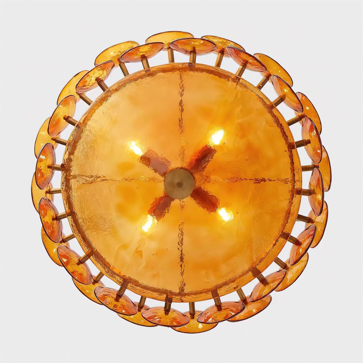 Ventilo Amber Glass Chandelier - Letslighting