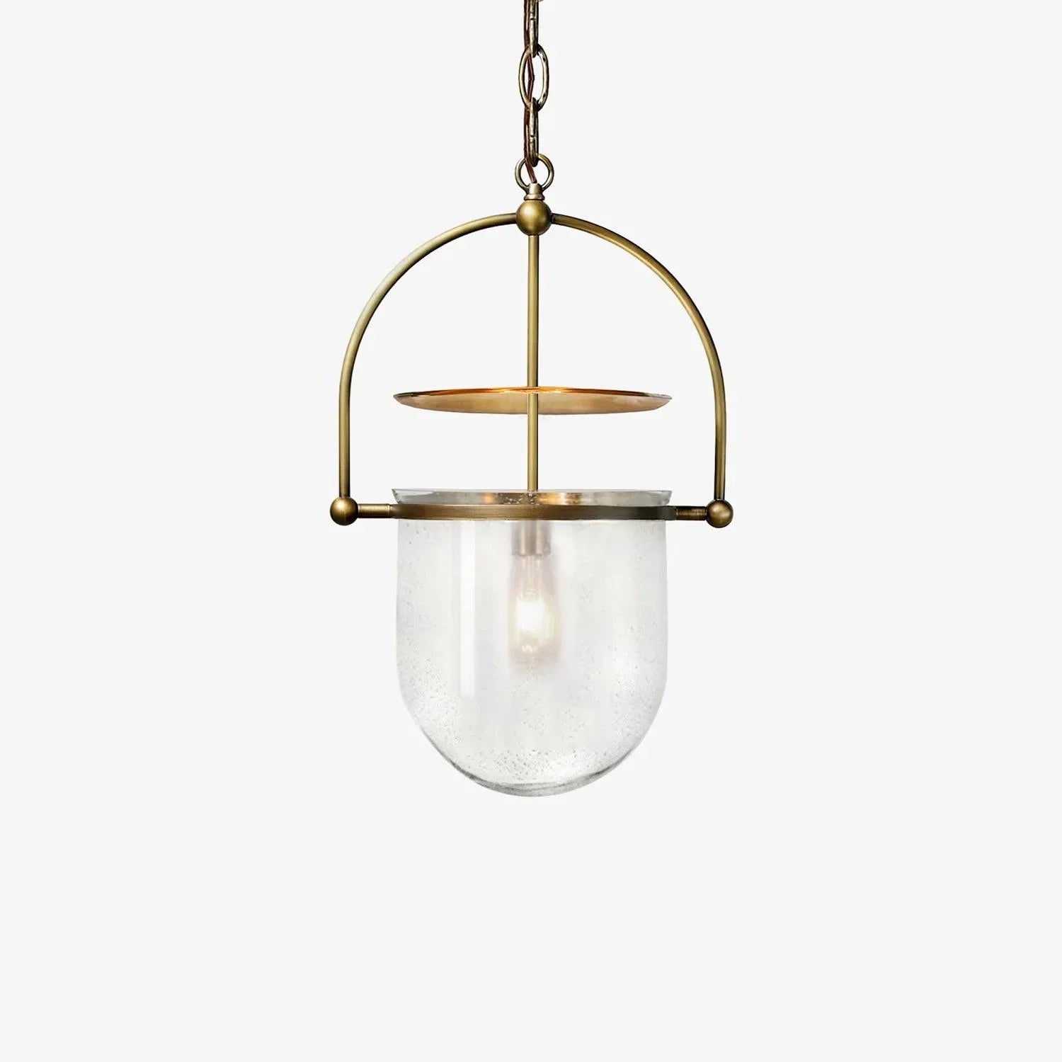June Unusual Glass Amber Clear Pendant Light-Letslighting