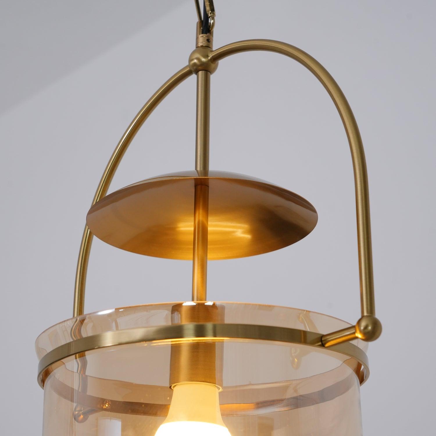June Unusual Glass Amber Clear Pendant Light-Letslighting