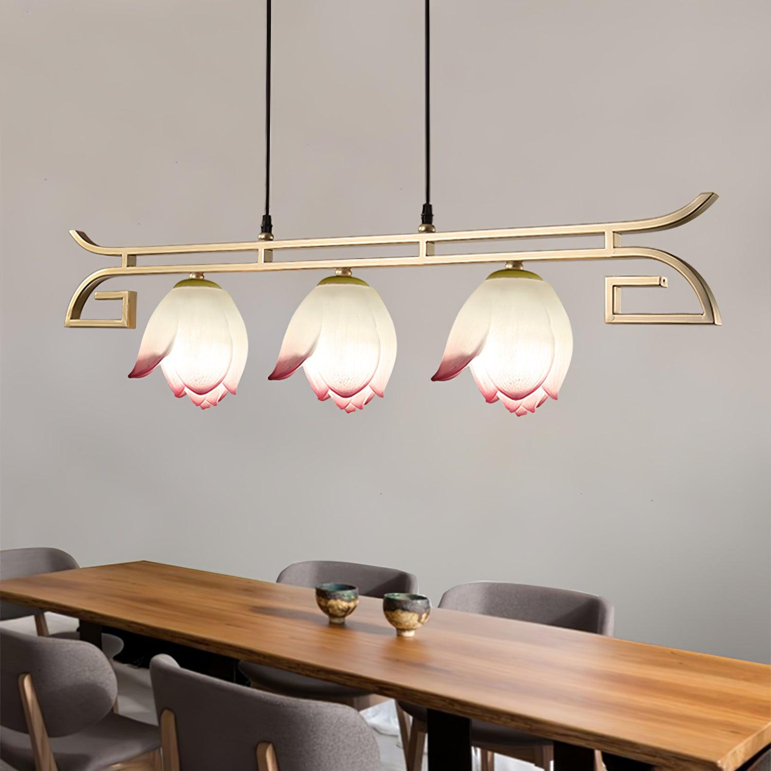 Lotus Eleganter Orientalischer Harz Kronleuchter-Letslighting