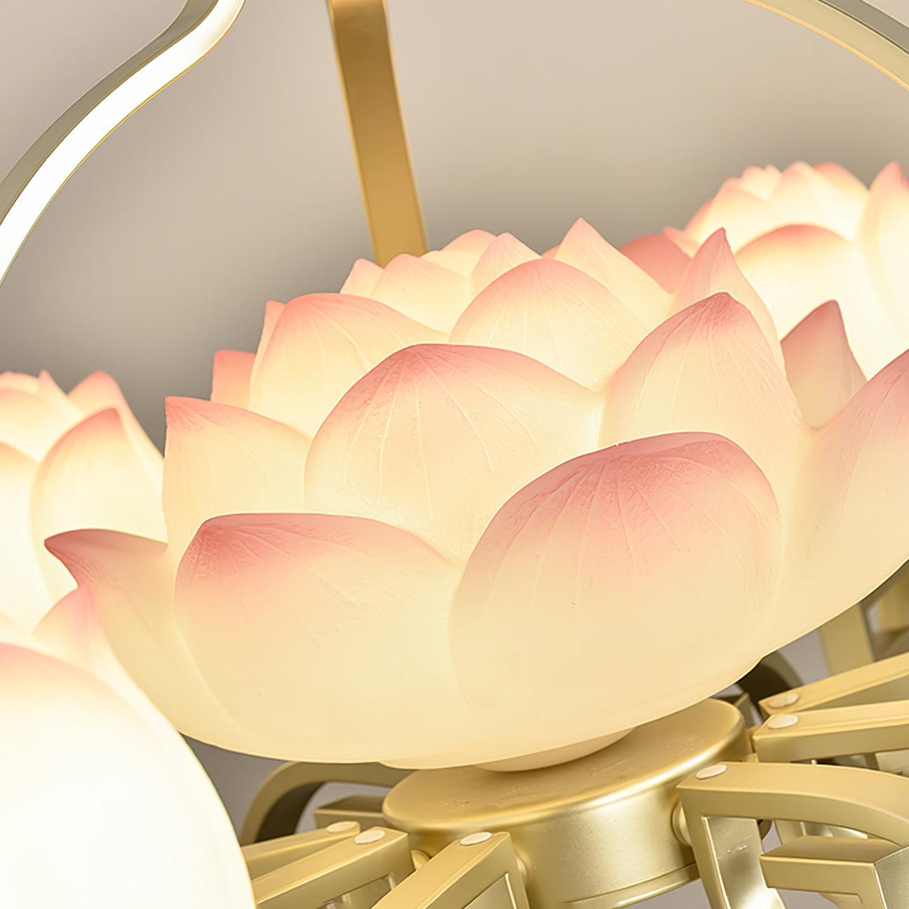 Lotus Eleganter Orientalischer Harz Kronleuchter-Letslighting