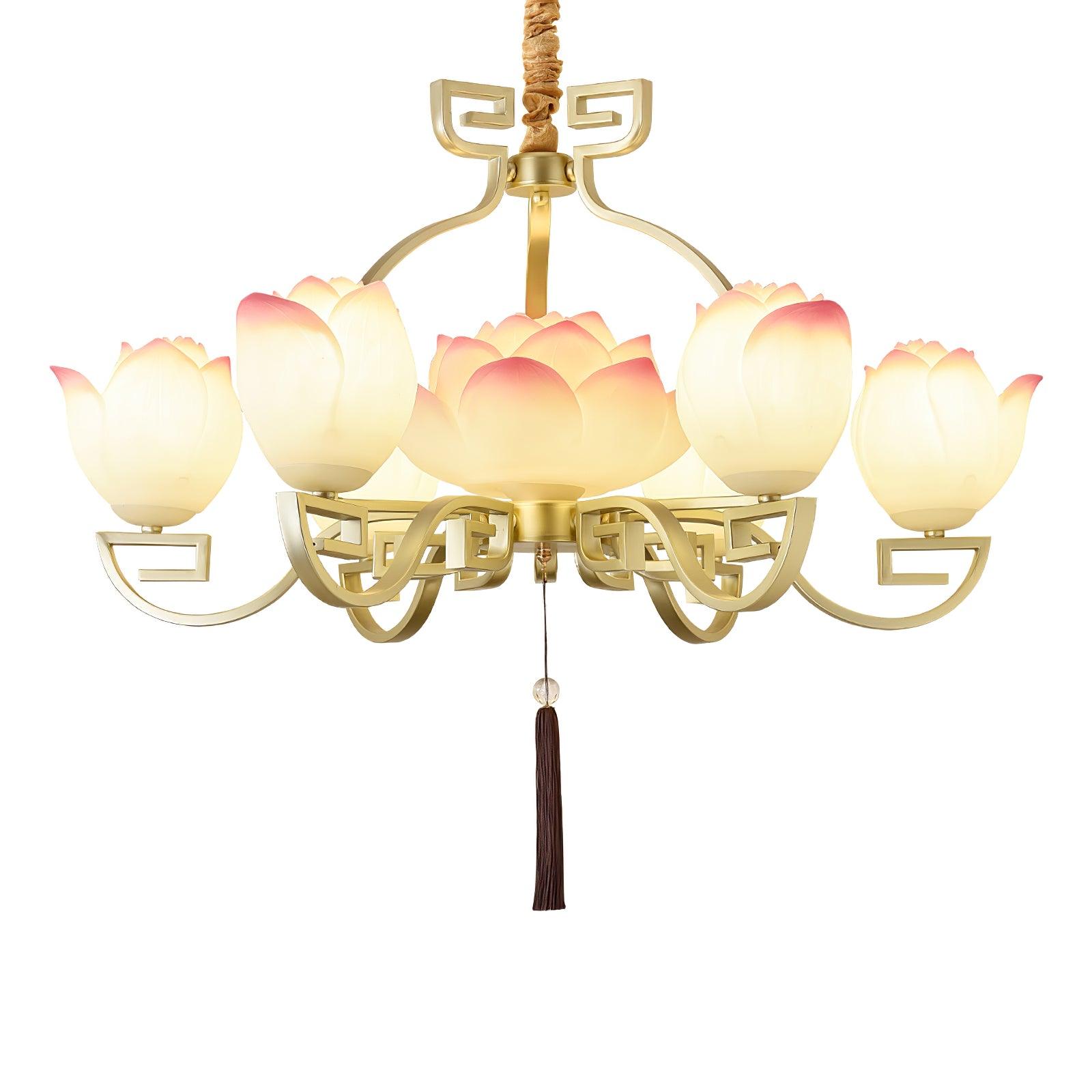 Lotus Eleganter Orientalischer Harz Kronleuchter-Letslighting