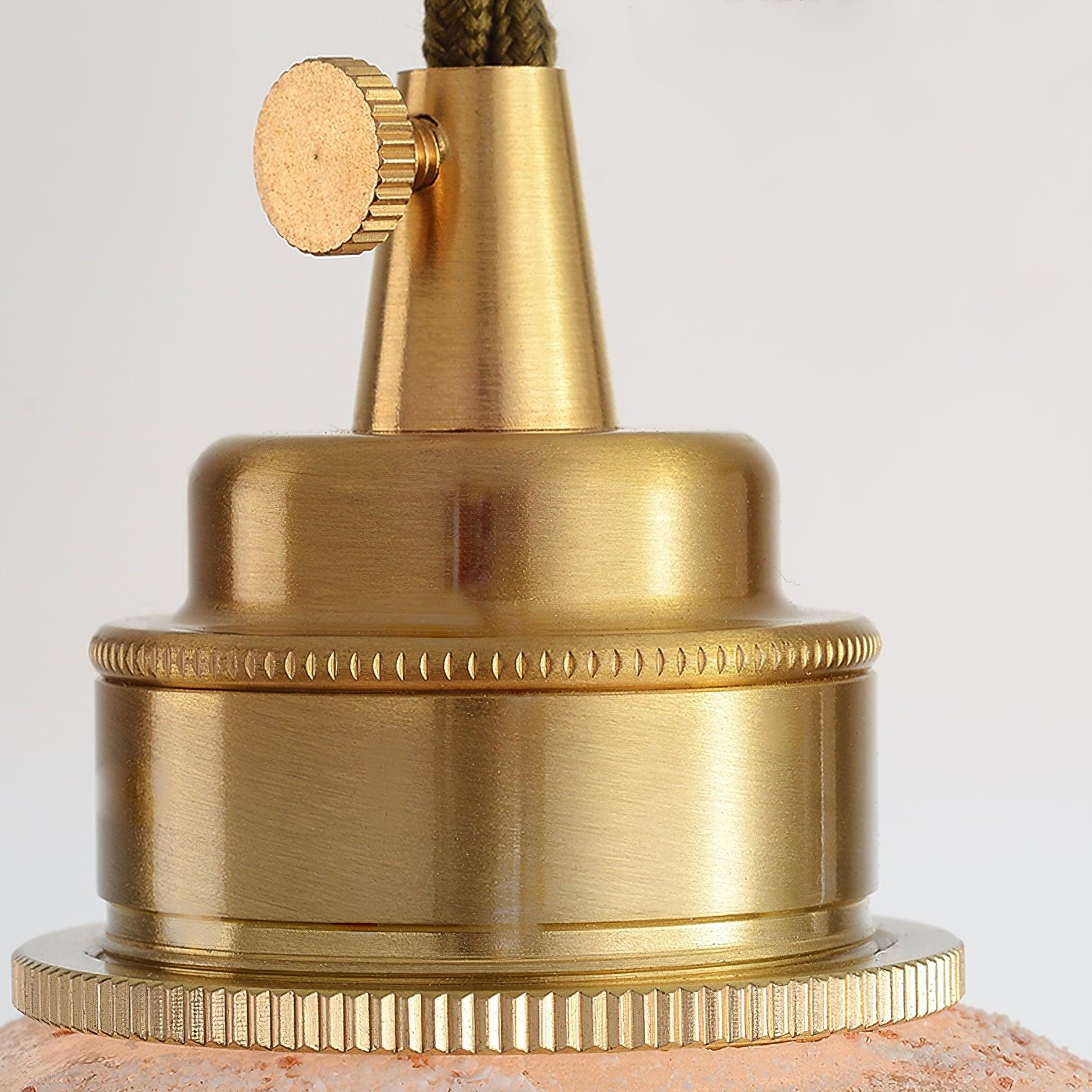 Solara Pendelleuchte Messing Rüschen Glas Lotus Vintage-Letslighting