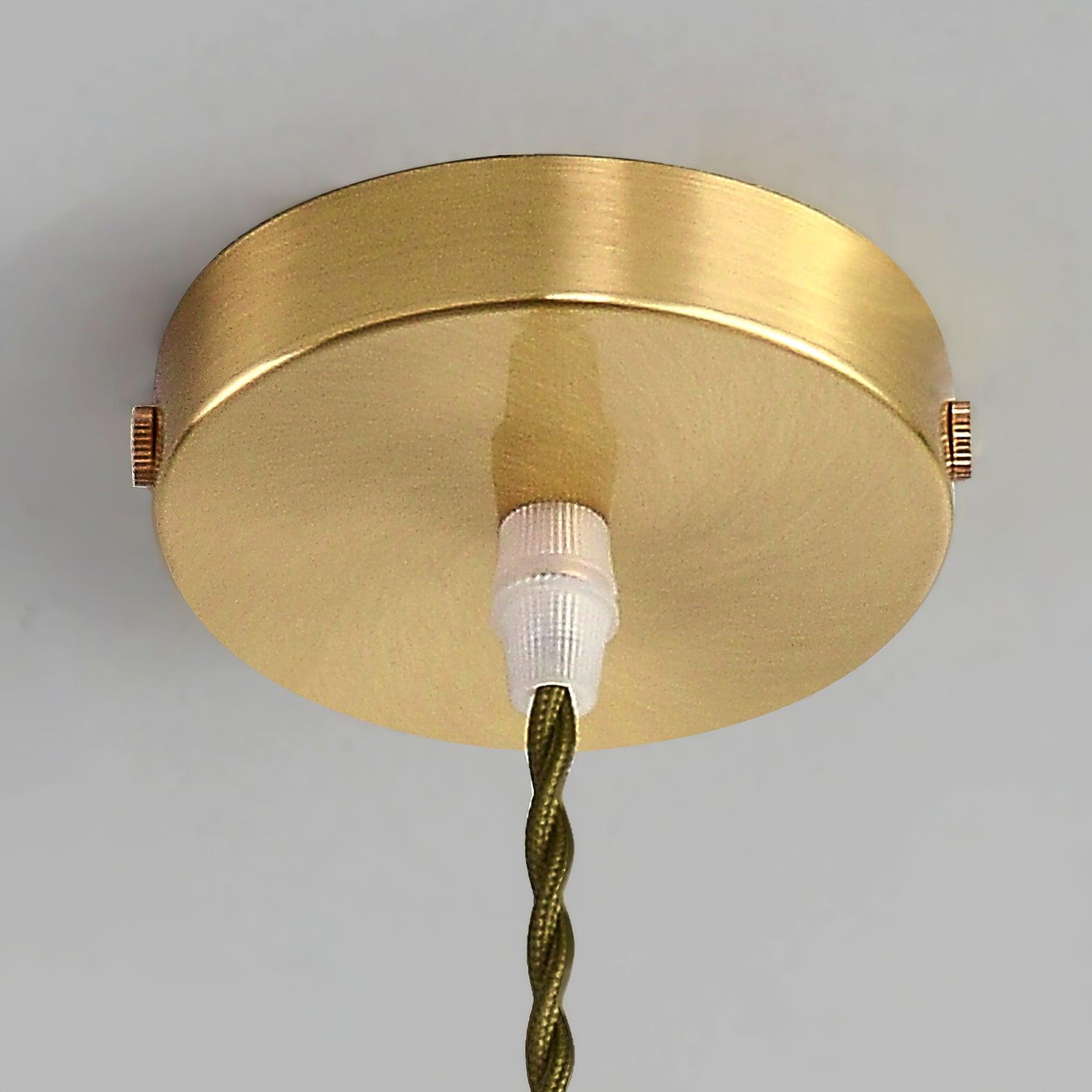 Solara Pendelleuchte Messing Rüschen Glas Lotus Vintage-Letslighting