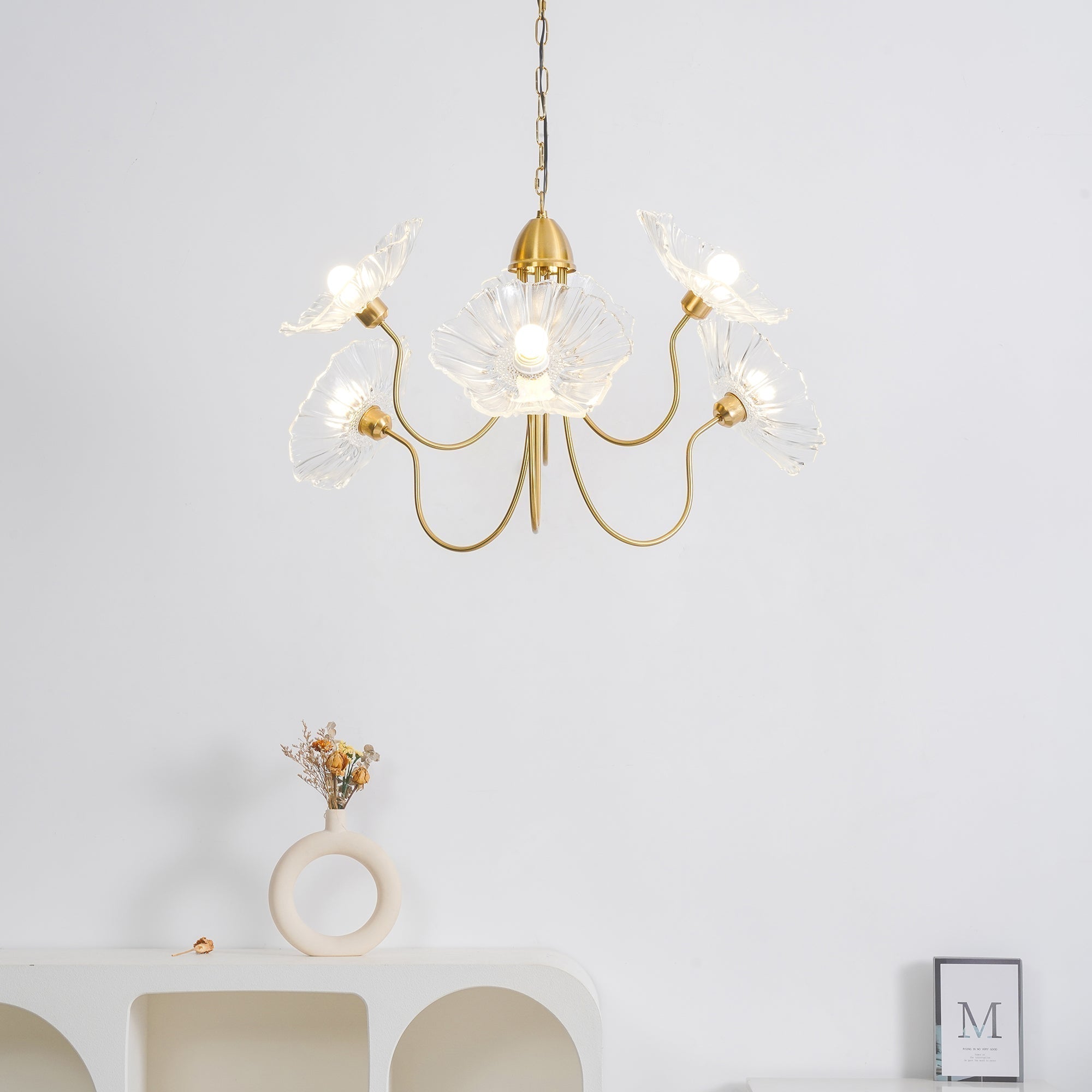 Lustra Kronleuchter Lotusblattglas-Letslighting