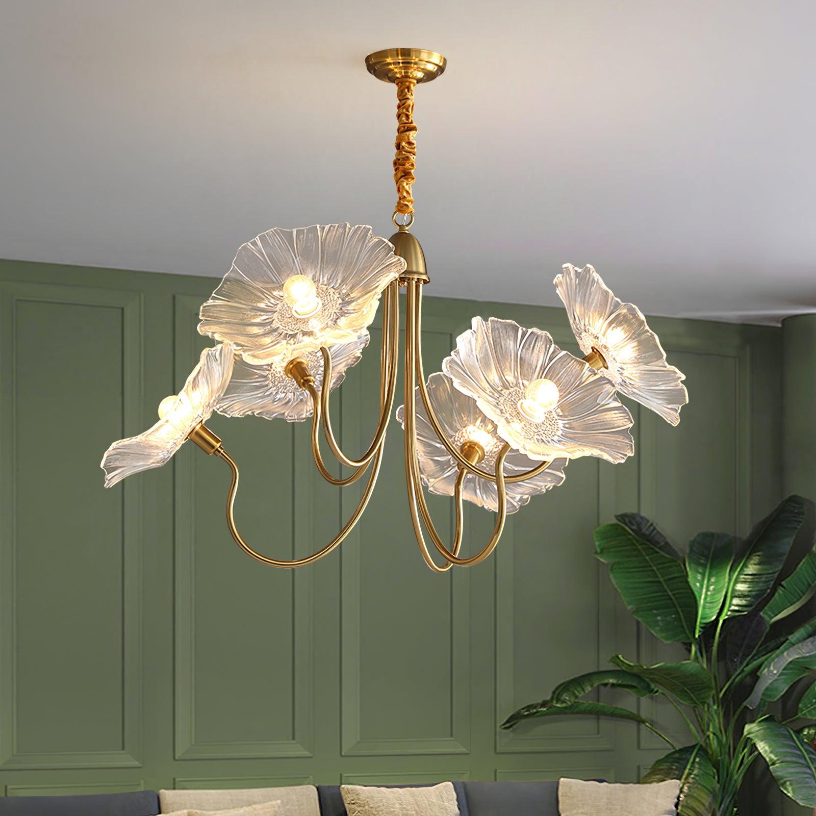 Lustra Kronleuchter Lotusblattglas-Letslighting