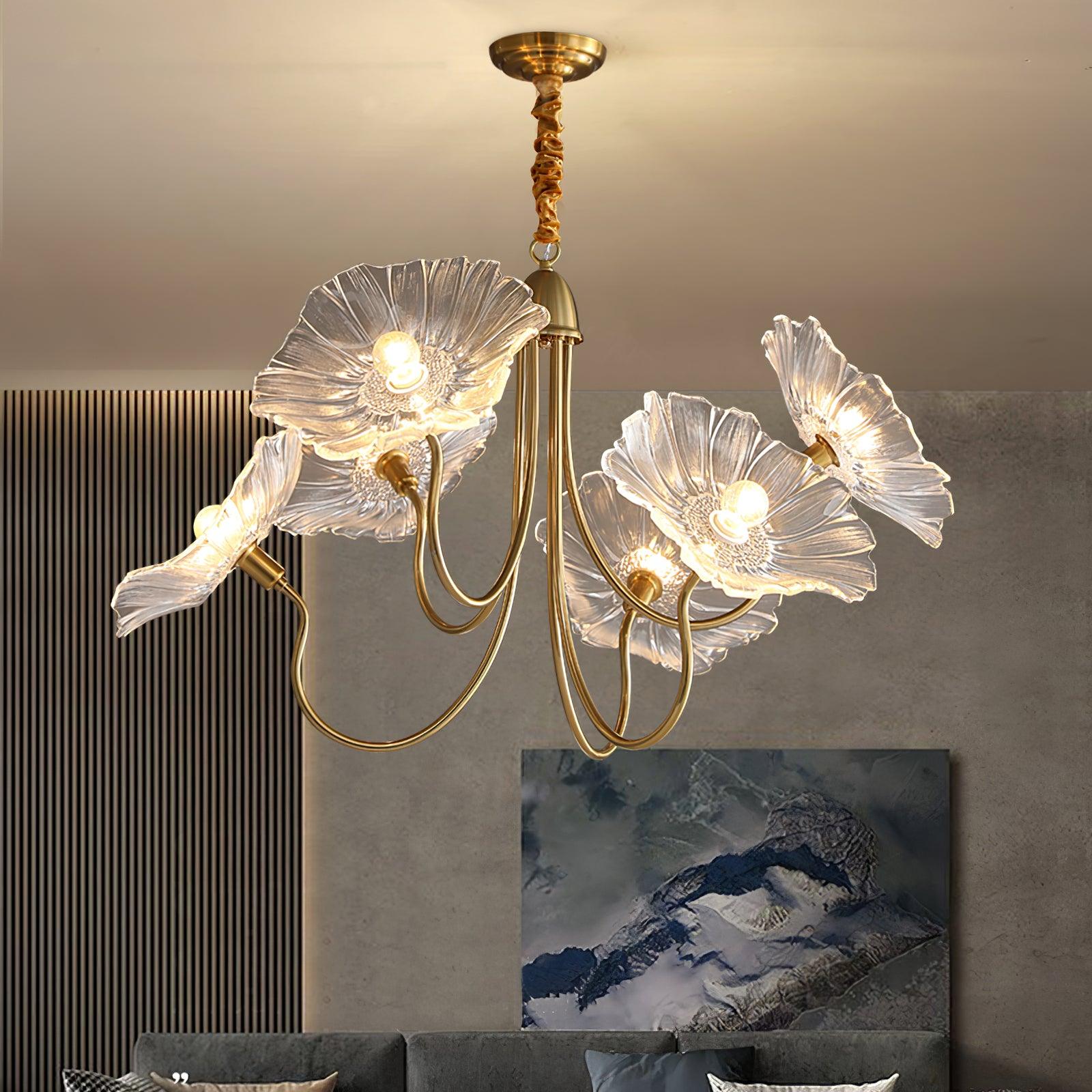 Lustra Kronleuchter Lotusblattglas-Letslighting