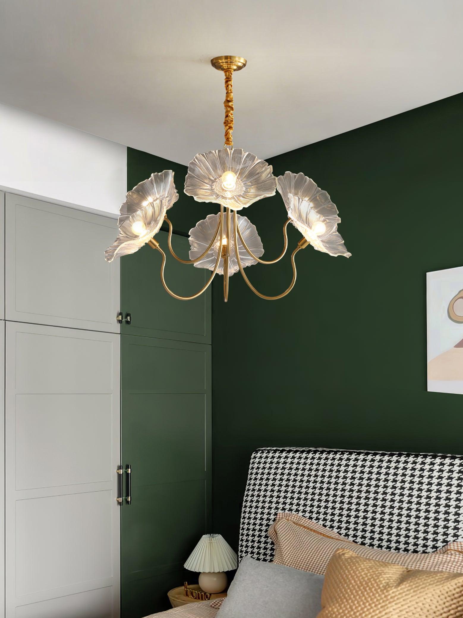 Lustra Kronleuchter Lotusblattglas-Letslighting