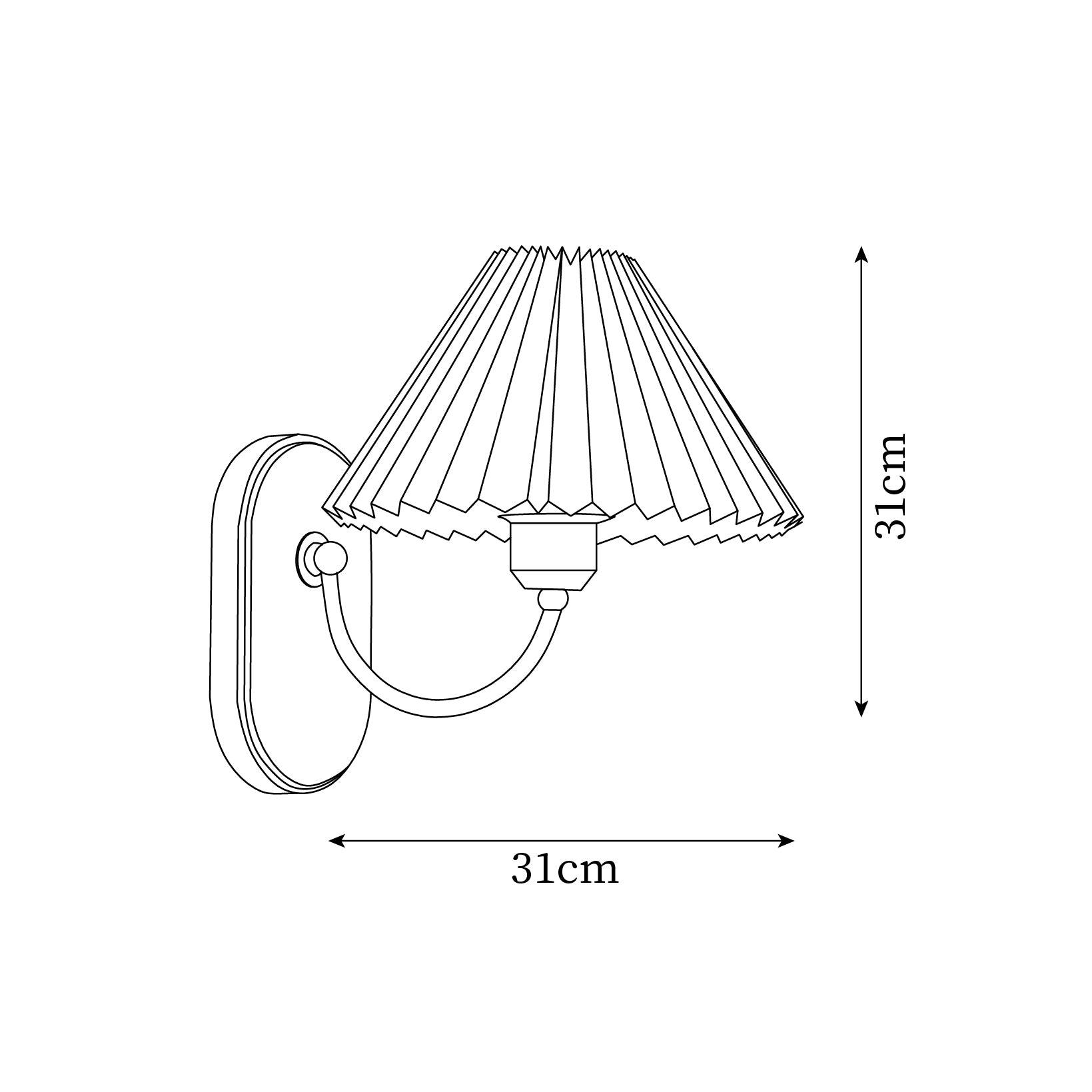 Solenne Vintage Falten-Schirm Wandleuchte-Letslighting