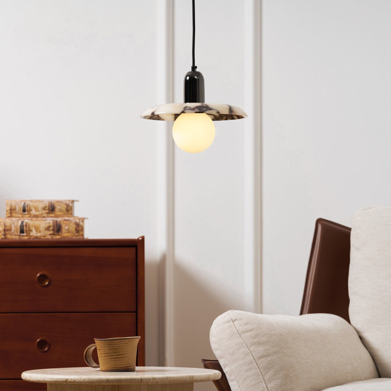 Ulcaran Modern Minimalist Marble Metal Pendant Lamp - Letslighting