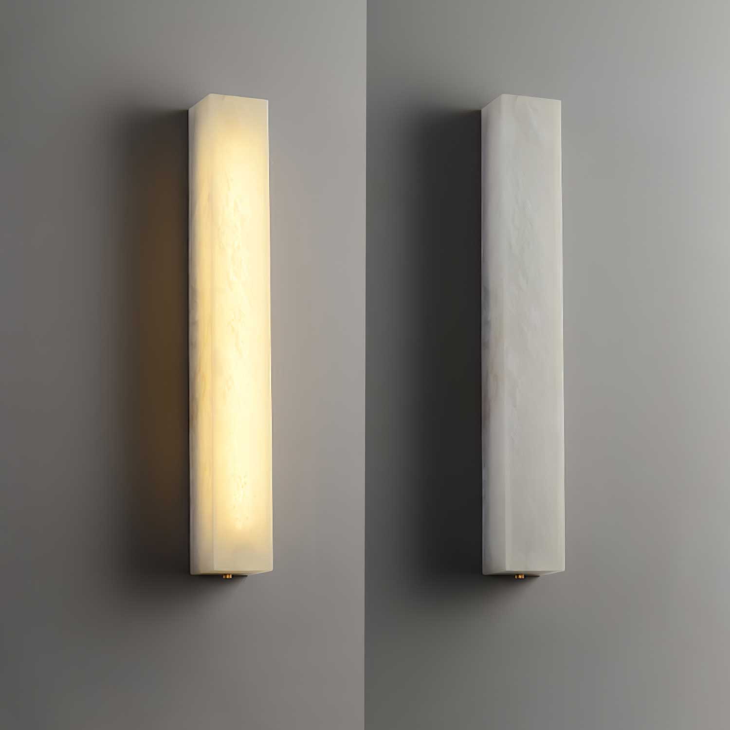 Irina Cylindrical Alabaster Wall Light - Neutralighting