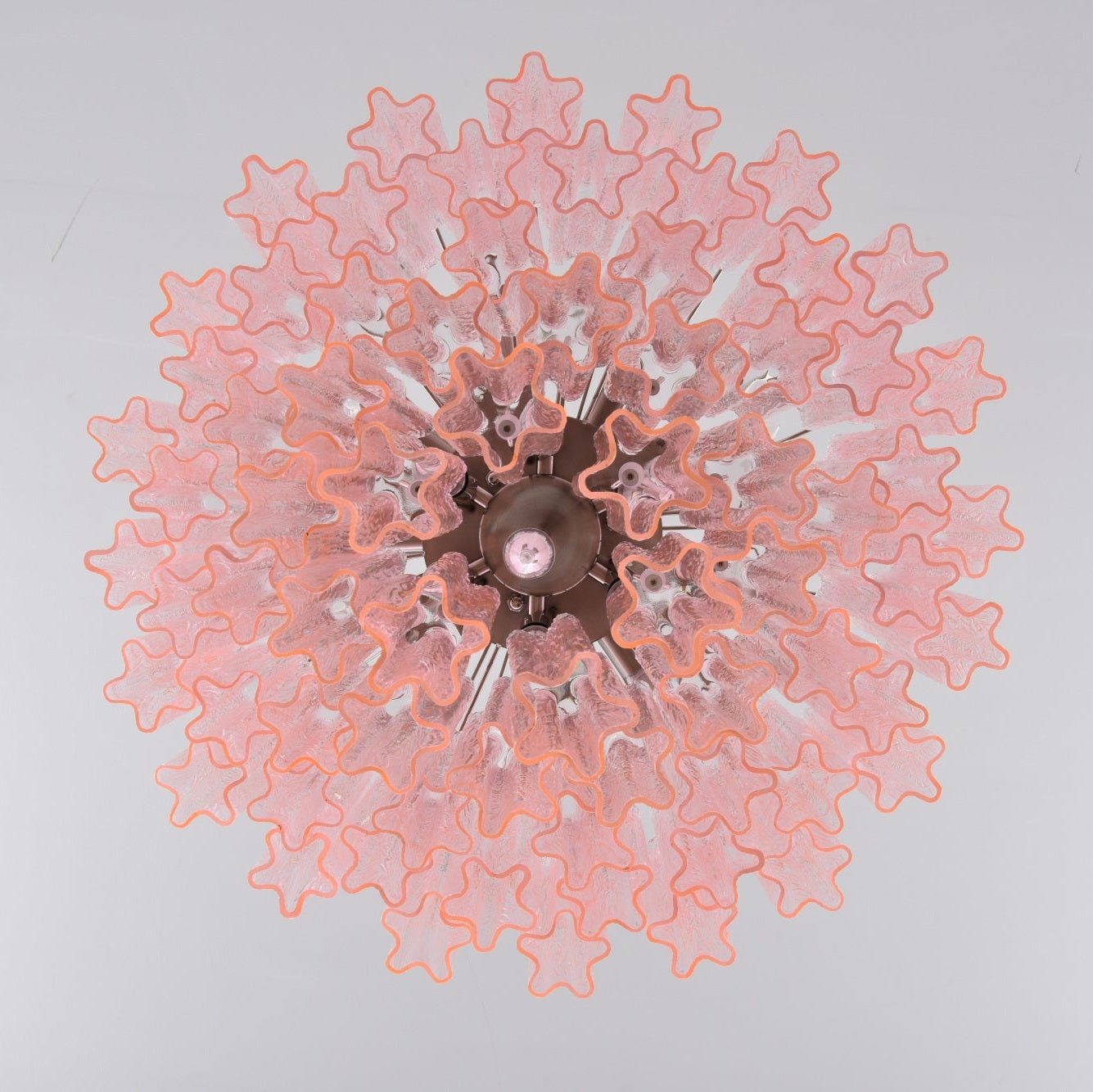 Aurora Chandelier Pink Glass Multi-Tier Romantic Glow - Neutralighting
