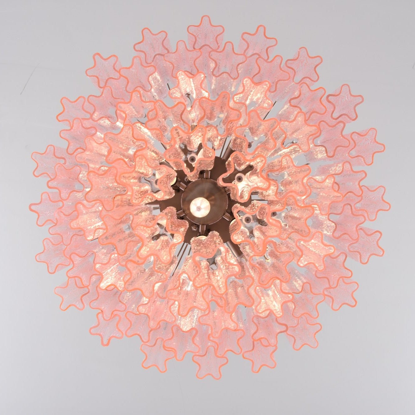 Aurora Chandelier Pink Glass Multi-Tier Romantic Glow - Neutralighting
