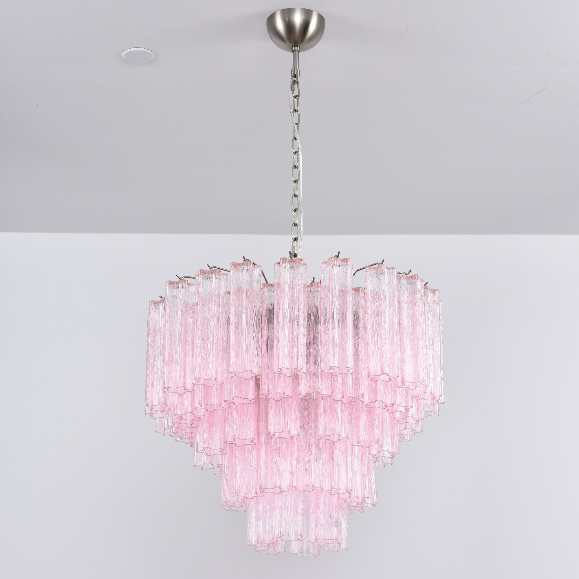 Aurora Chandelier Pink Glass Multi-Tier Romantic Glow - Neutralighting