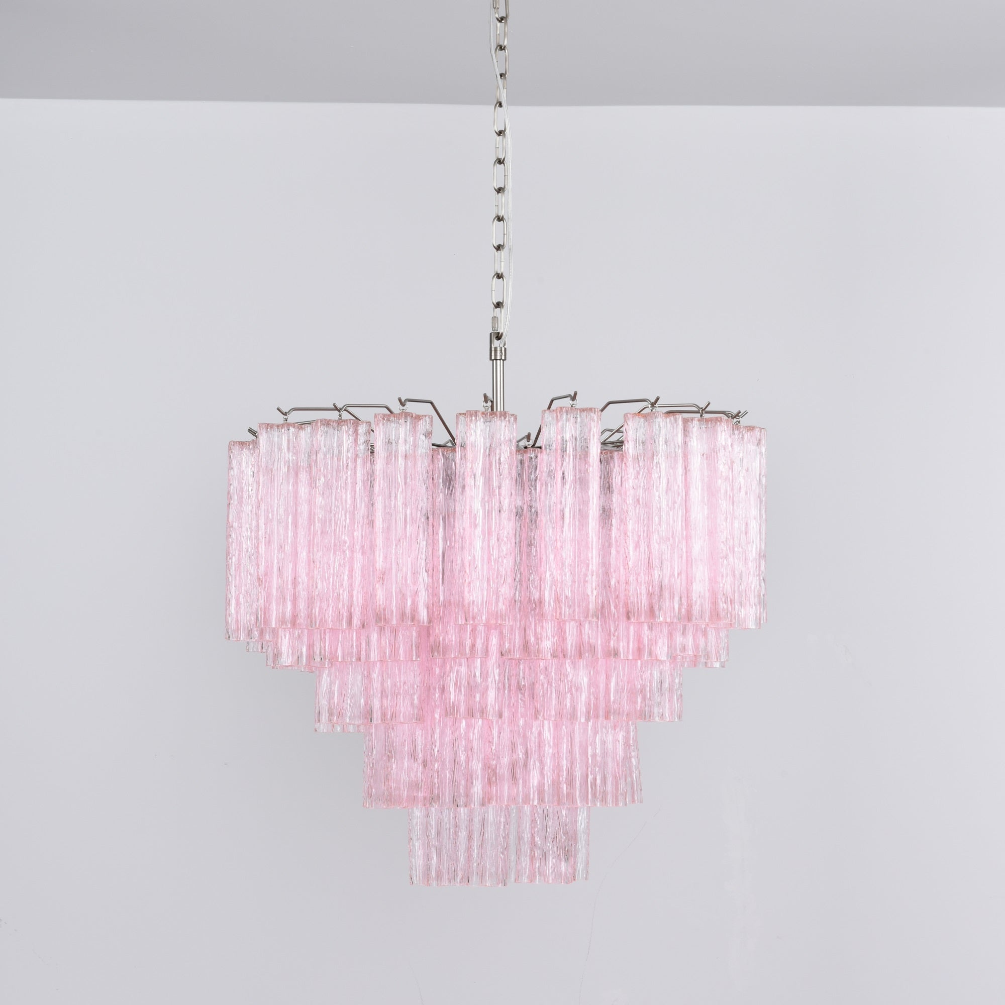 Aurora Chandelier Pink Glass Multi-Tier Romantic Glow - Neutralighting