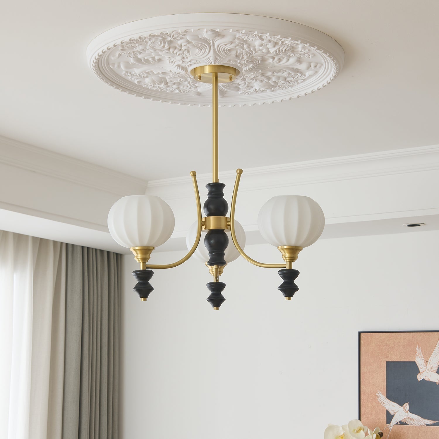 Zavenen Traditionelle Eleganz Vintage Messing Holz Kronleuchter-Letslighting