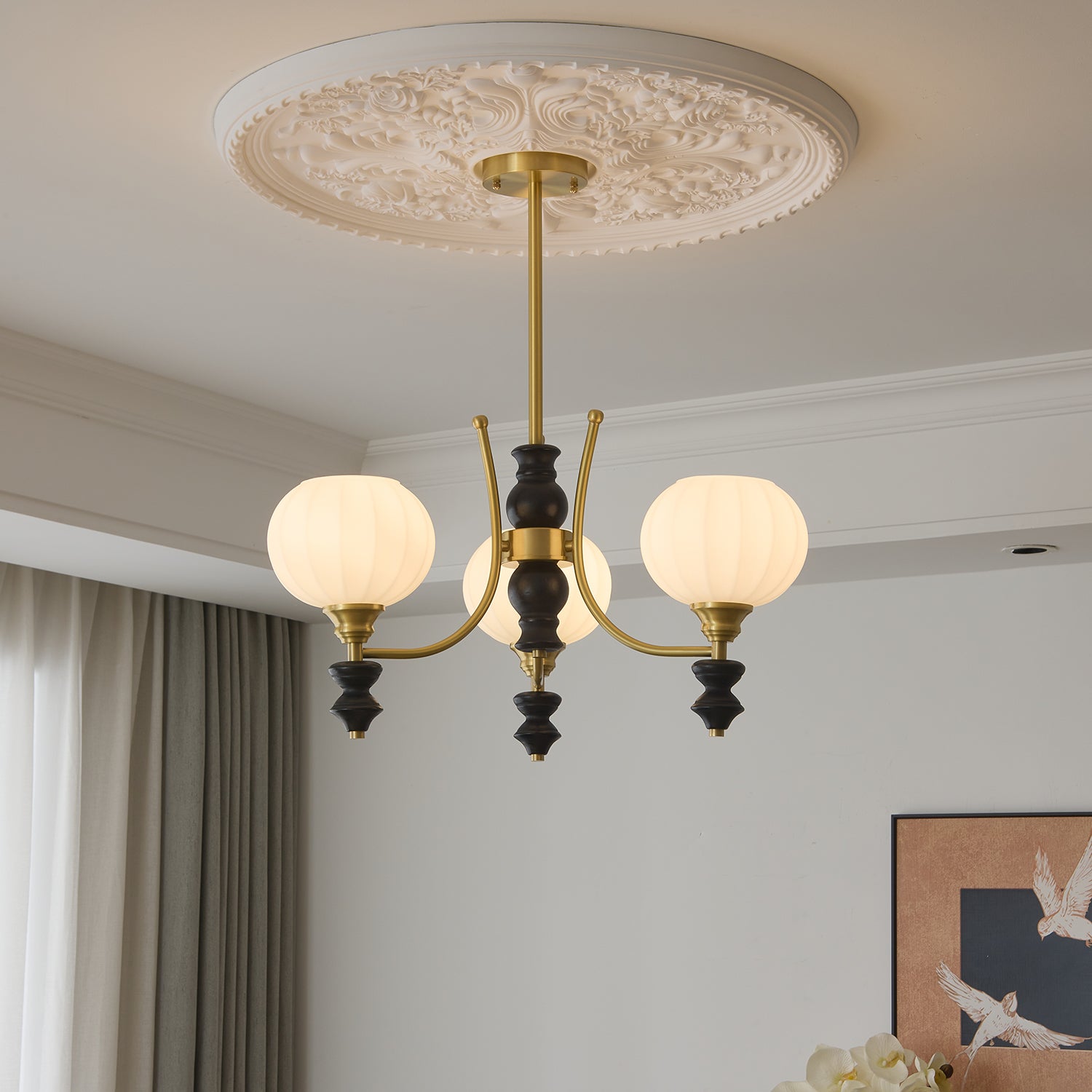 Zavenen Traditionelle Eleganz Vintage Messing Holz Kronleuchter-Letslighting
