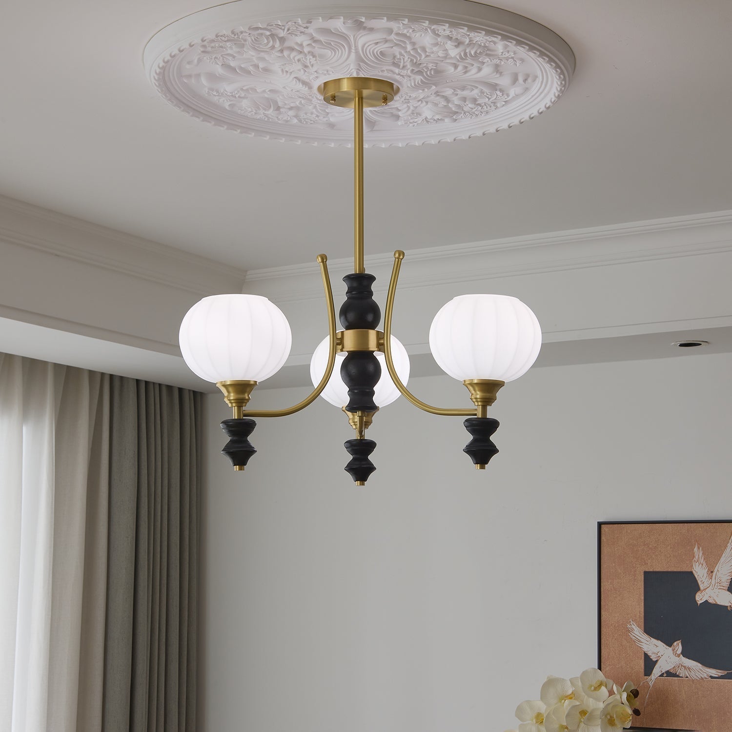 Zavenen Traditionelle Eleganz Vintage Messing Holz Kronleuchter-Letslighting