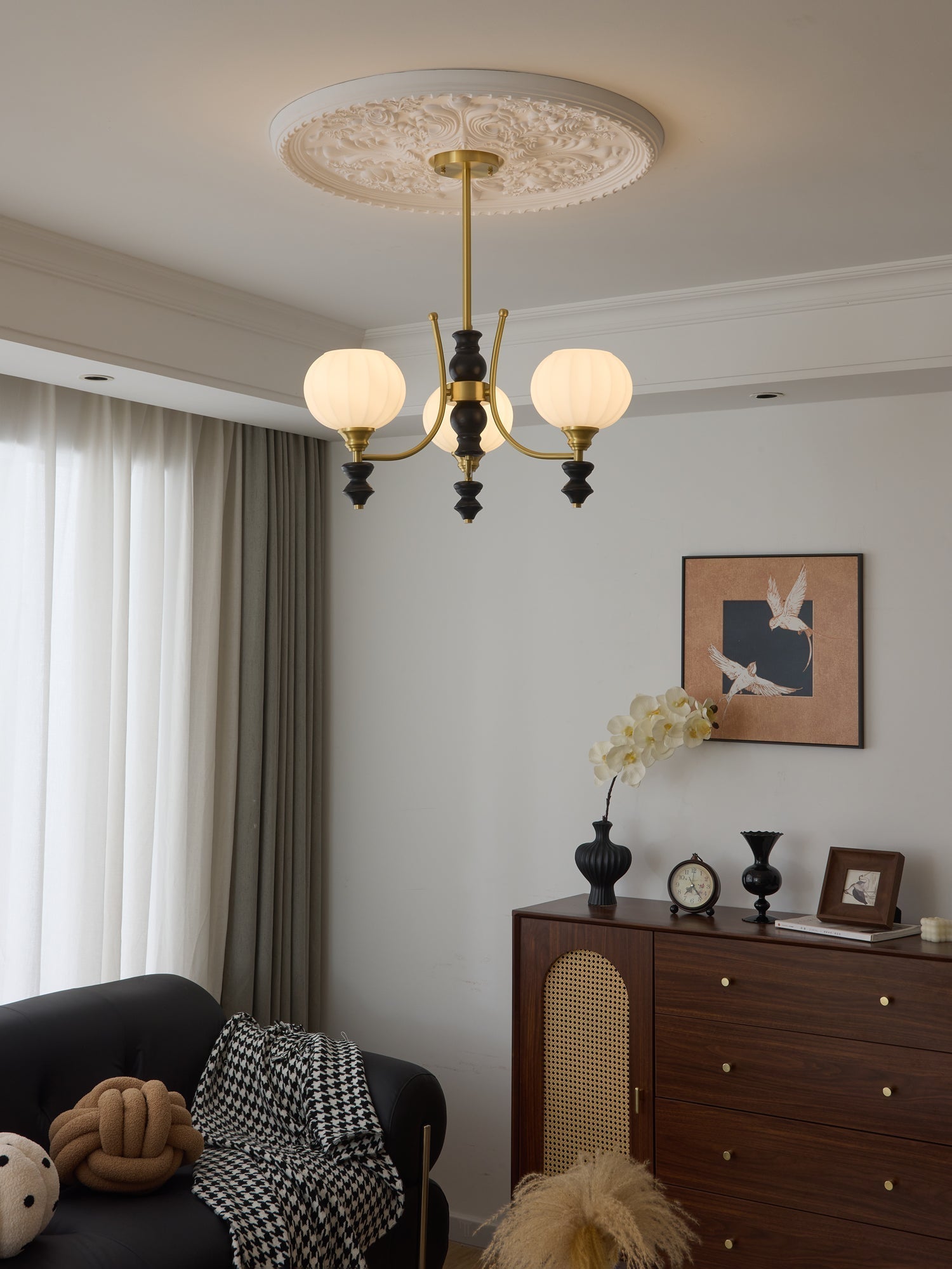 Zavenen Traditionelle Eleganz Vintage Messing Holz Kronleuchter-Letslighting