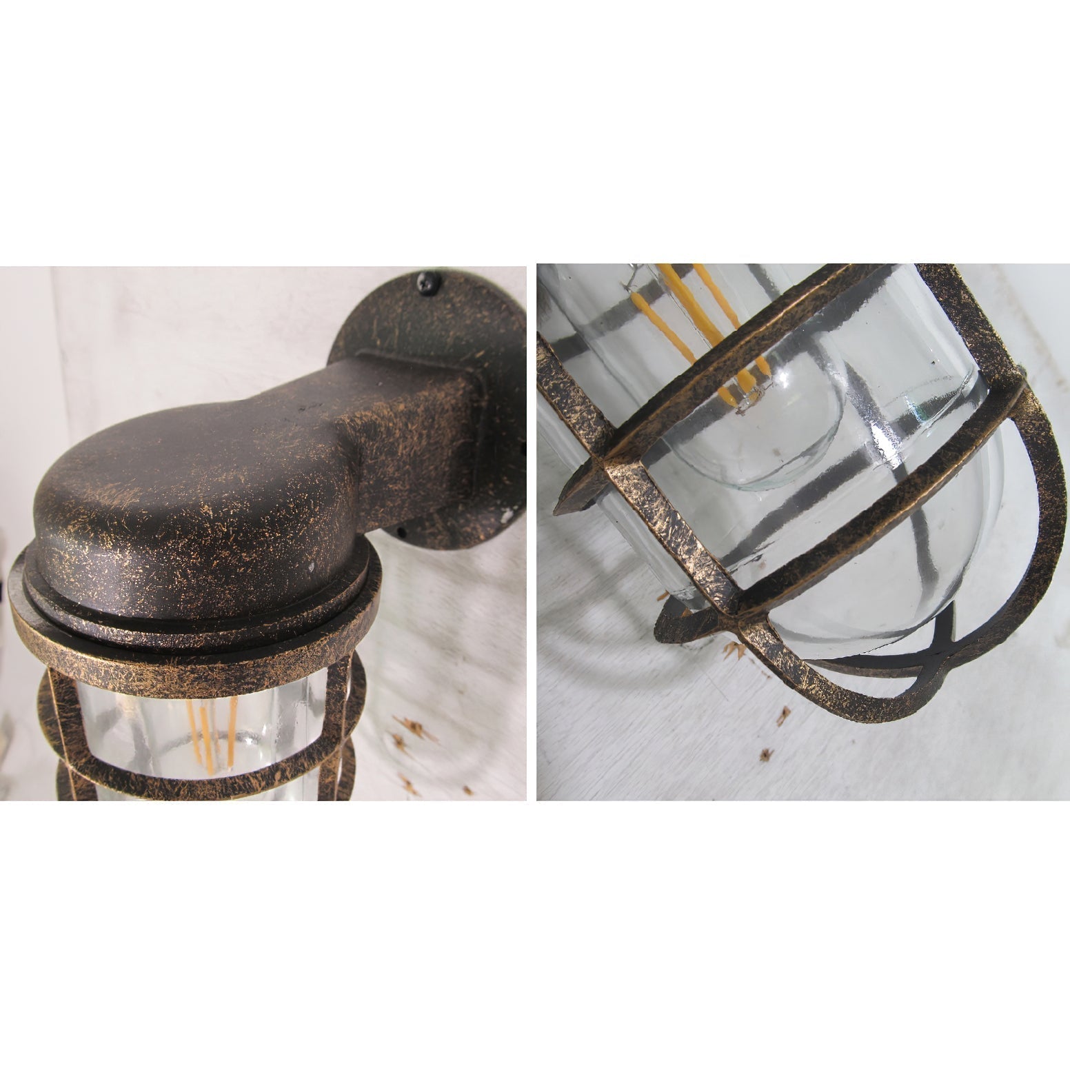 Ozorel Vintage Glas Wandleuchte-Letslighting