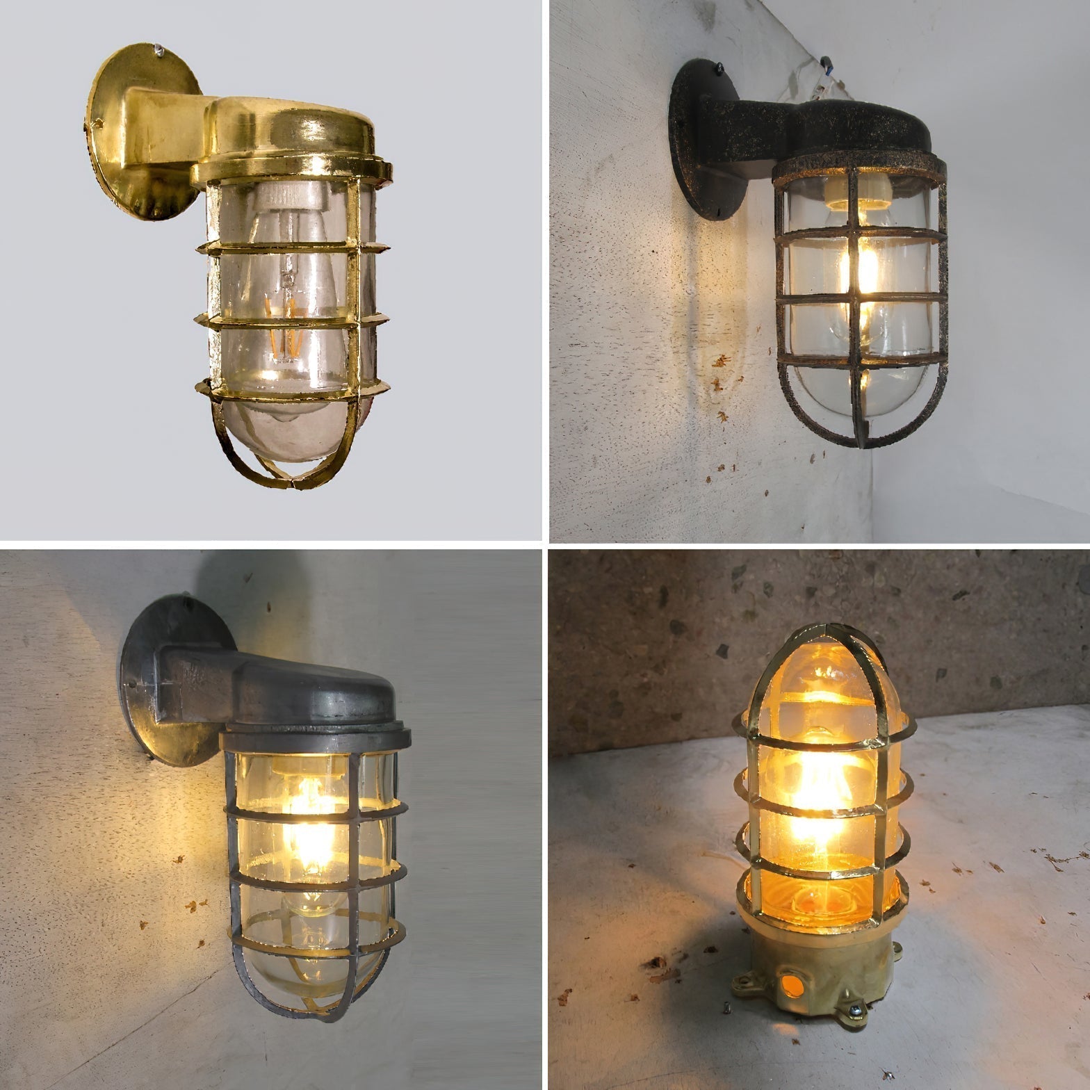 Ozorel Vintage Glas Wandleuchte-Letslighting